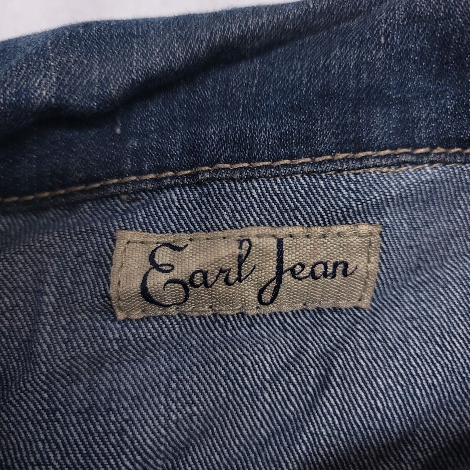 Earl Jeans Earl Jean Button Up Denim Jacket Womens Size Medium M Blue Size M / US 6-8 / IT 42-44 - 3 Thumbnail