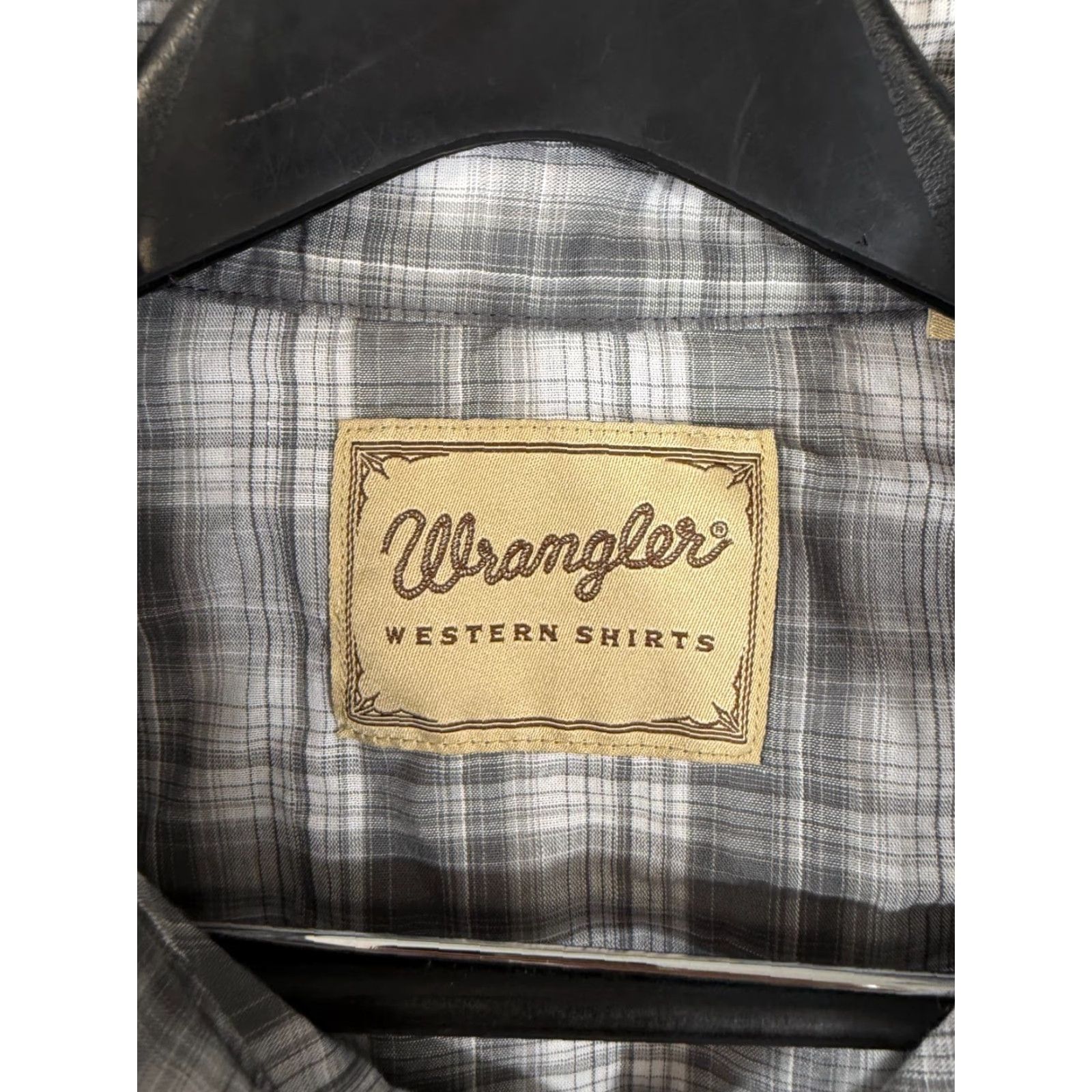 Wrangler Wrangler Shirt Mens 2XL Gray Plaid Pearl Snap Short Sleeve Cowboy Rodeo Western Size US XXL / EU 58 / 5 - 5 Thumbnail
