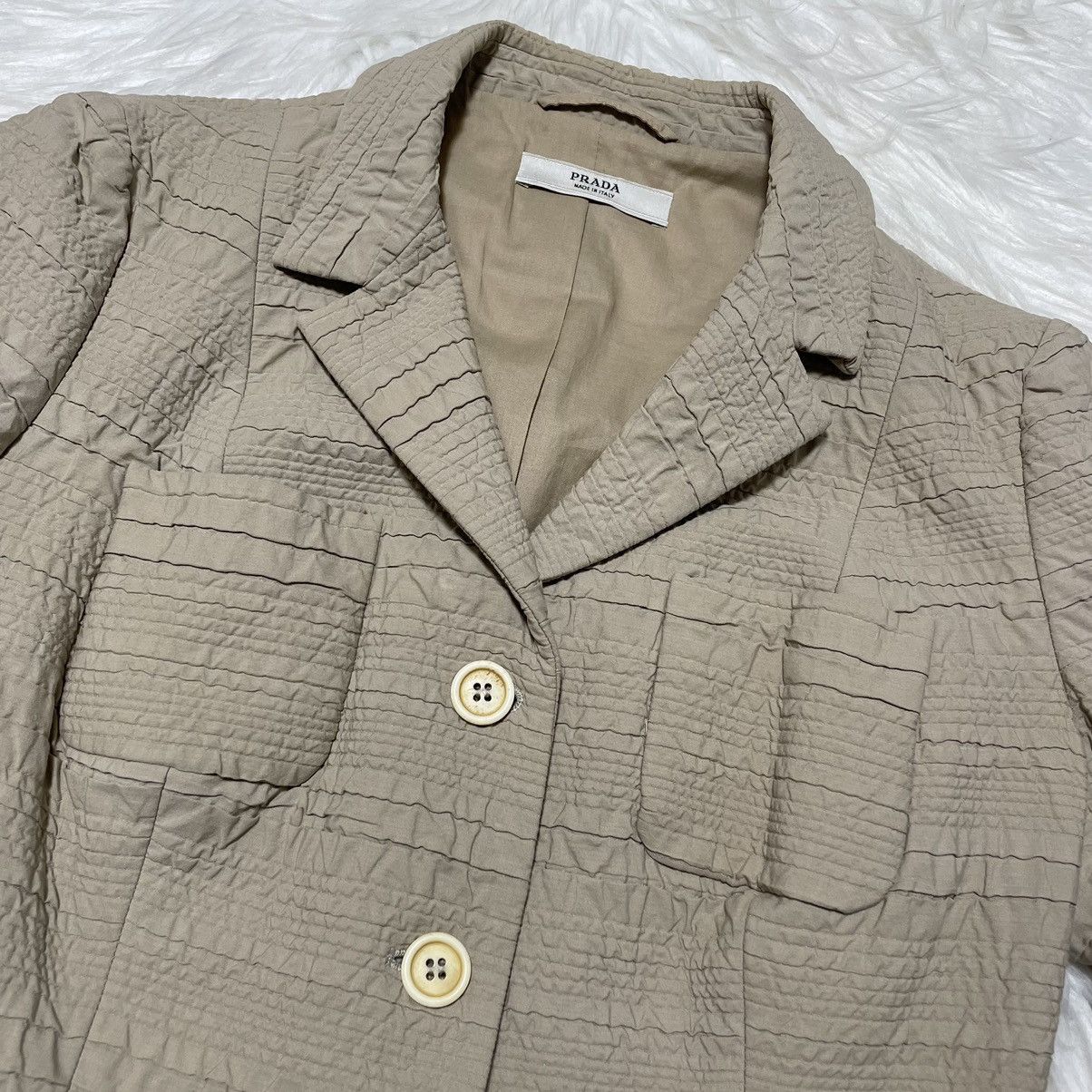 Prada Prada 3D Art Design 4B Tailored Jacket 42 Beige PRADA Size M / US 6-8 / IT 42-44 - 7 Thumbnail