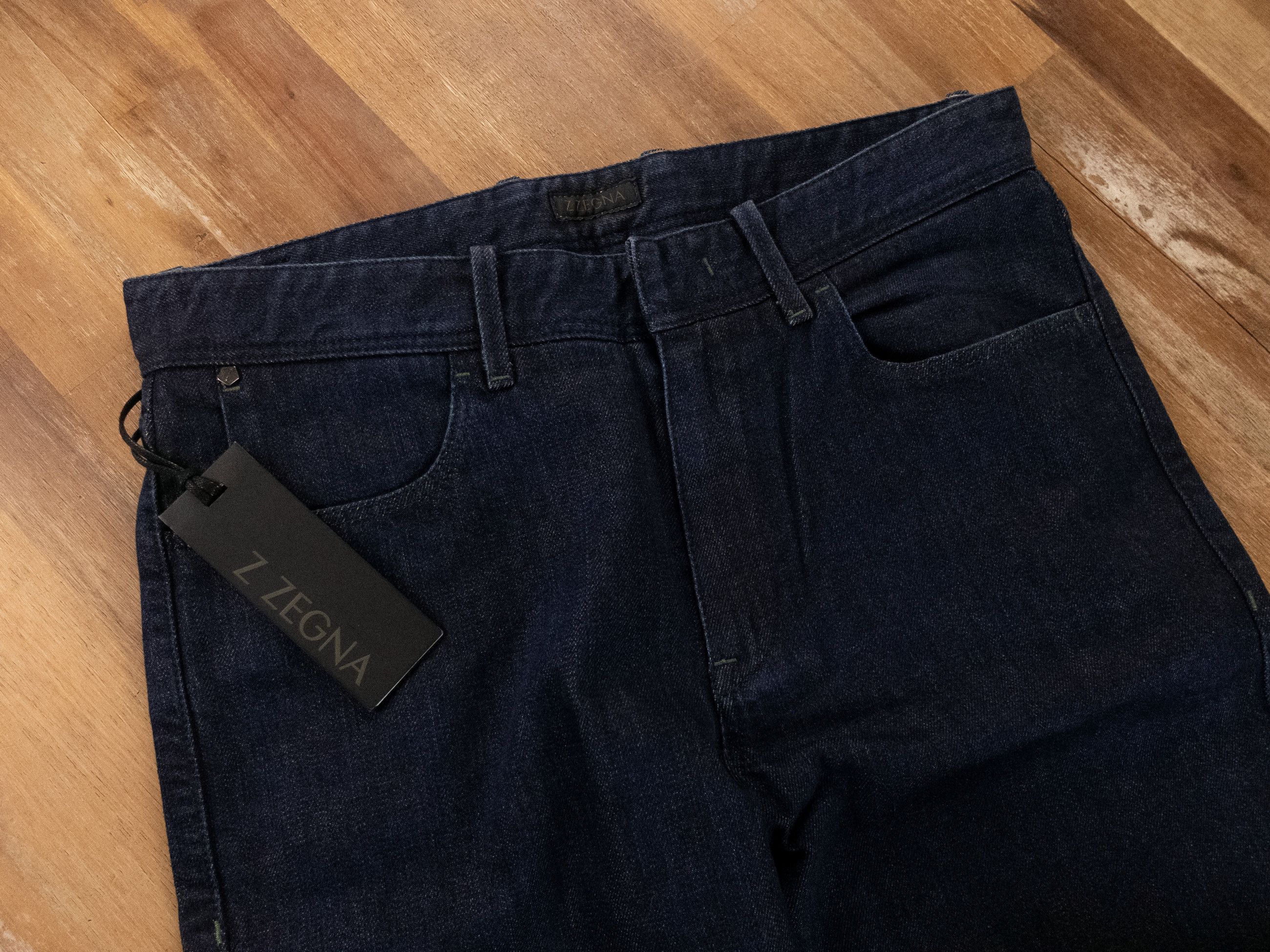 Z Zegna Z ZEGNA straight leg navy blue jeans Size 31 authentic NWT Size US 31 - 2 Thumbnail
