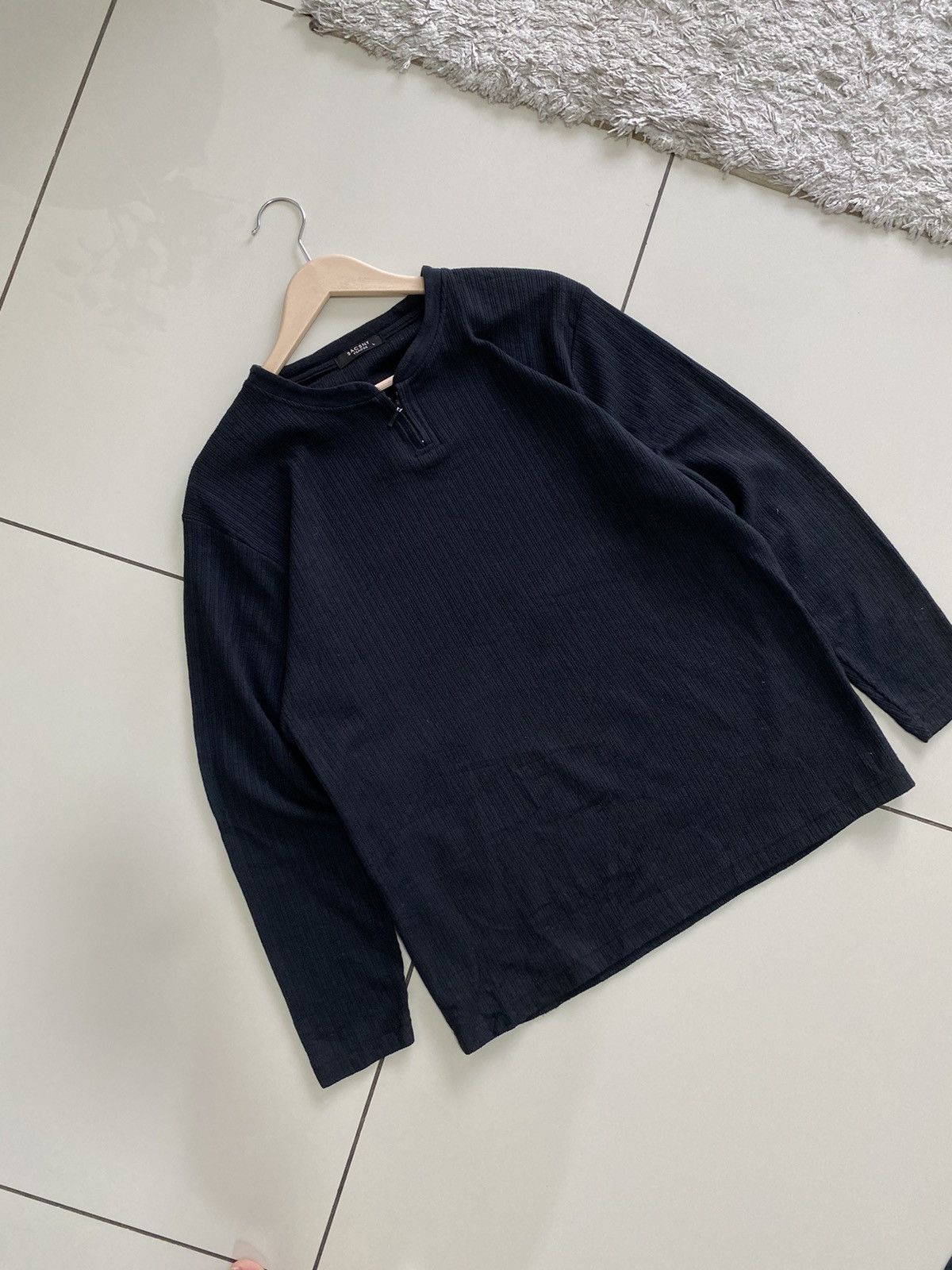 Yohji Yamamoto Saucony by Yohji Yamamoto Long Sleeve Zipper T Shirt Size US L / EU 52-54 / 3 - 10 Thumbnail