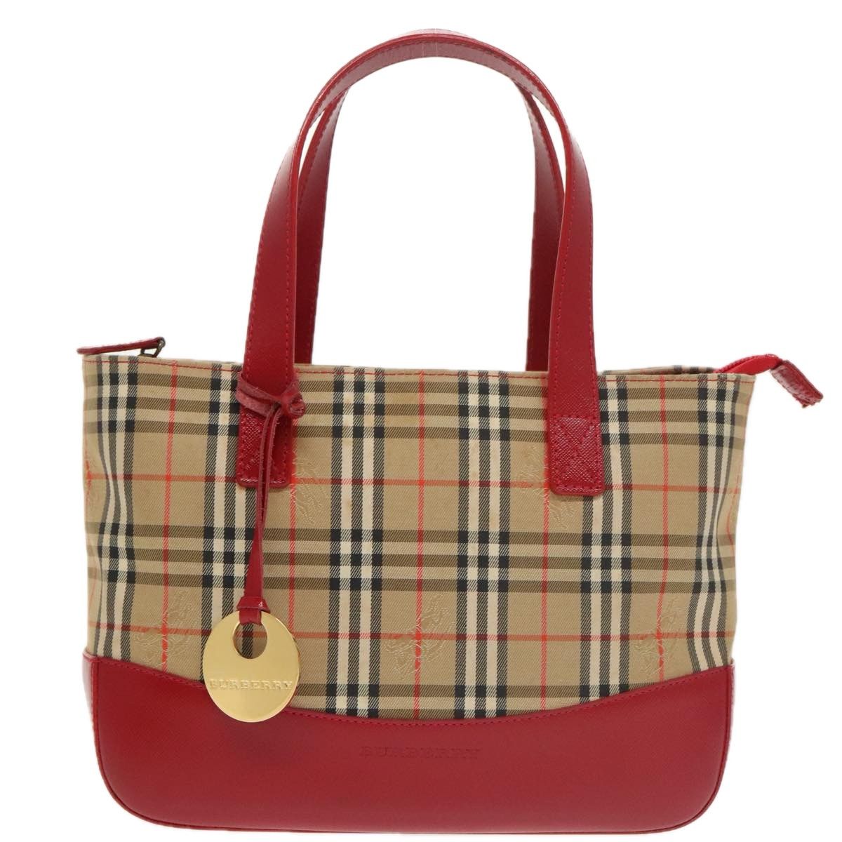 Burberry Nova Check Beige Canvas Handbag (Pre-Owned) Size ONE SIZE - 1 Thumbnail