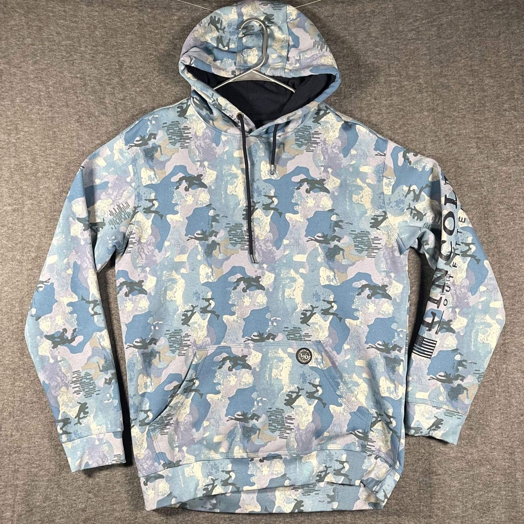 Vintage Lincoln Outfitters Hoodie Mens L Blue Camo Quarter Zip Pullover Fleece Lined Size US L / EU 52-54 / 3 - 2 Thumbnail