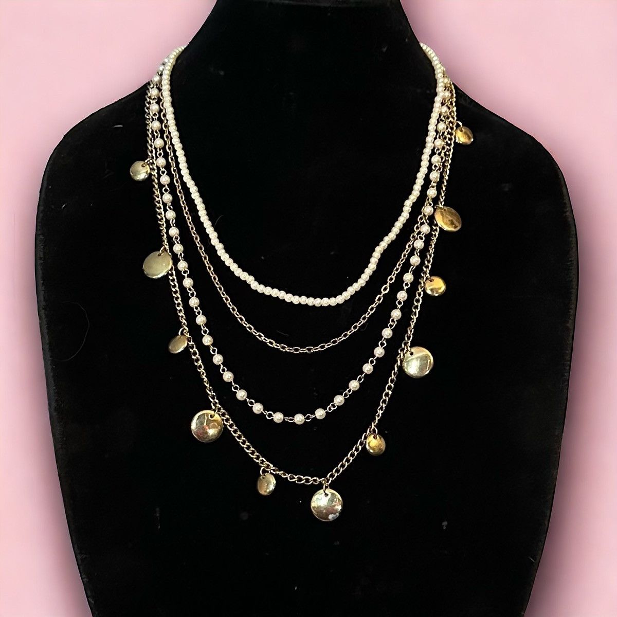 Other Multi chain layered dangle necklace and earrings Size ONE SIZE - 1 Thumbnail