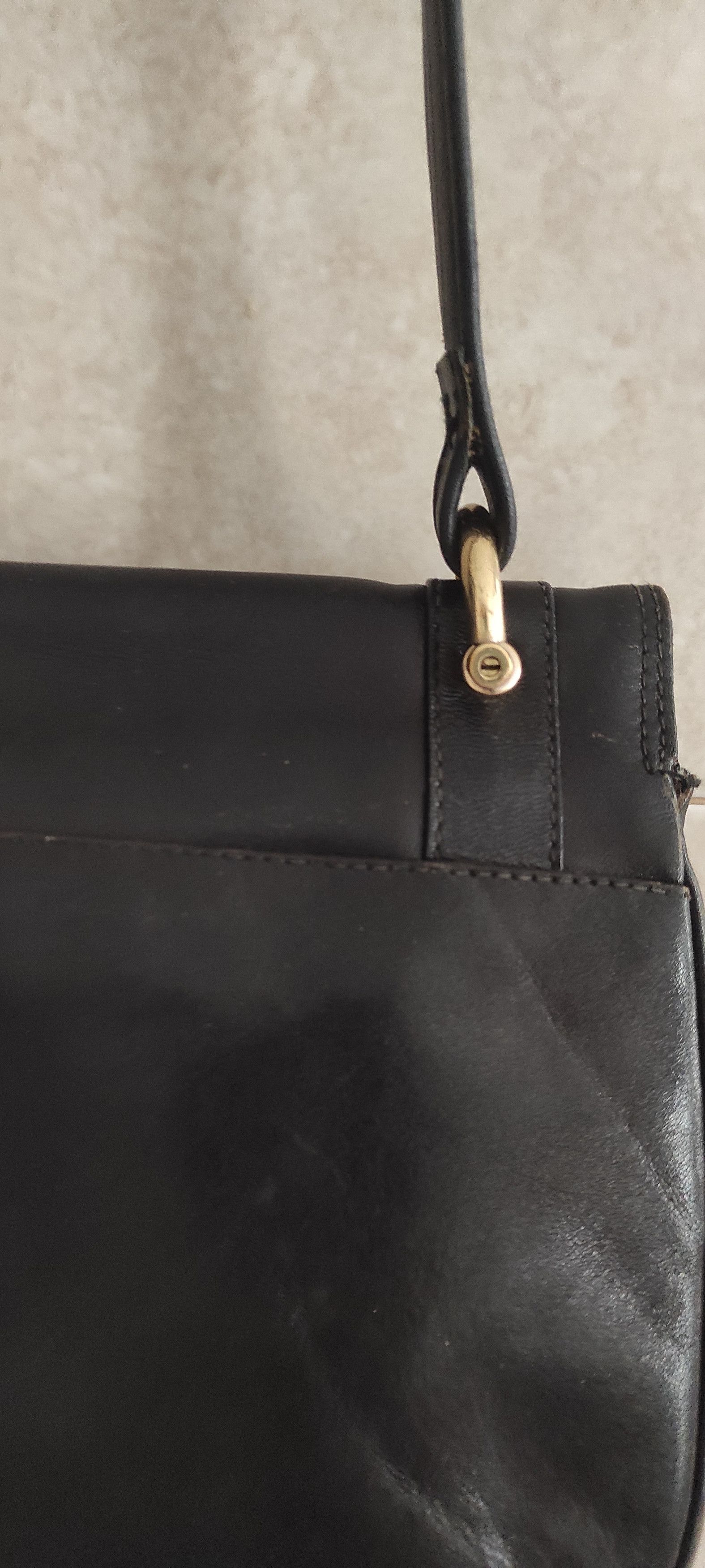Etienne Aigner × Leather Vintage Etienne Aigner Black Glossy Leather Shoulder Bag Size ONE SIZE - 14 Thumbnail