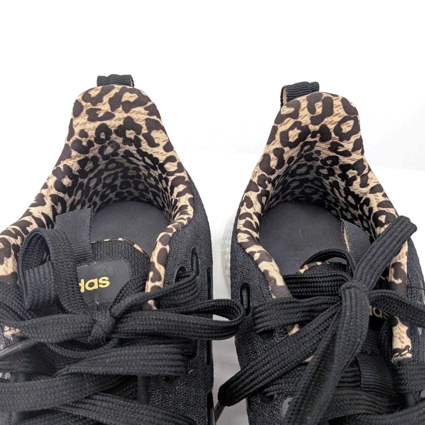 Adidas Adidas Sneakers Black Knit Leopard Lined Casual Trainers Sz 7 Women Size US 7 / IT 37 - 4 Thumbnail