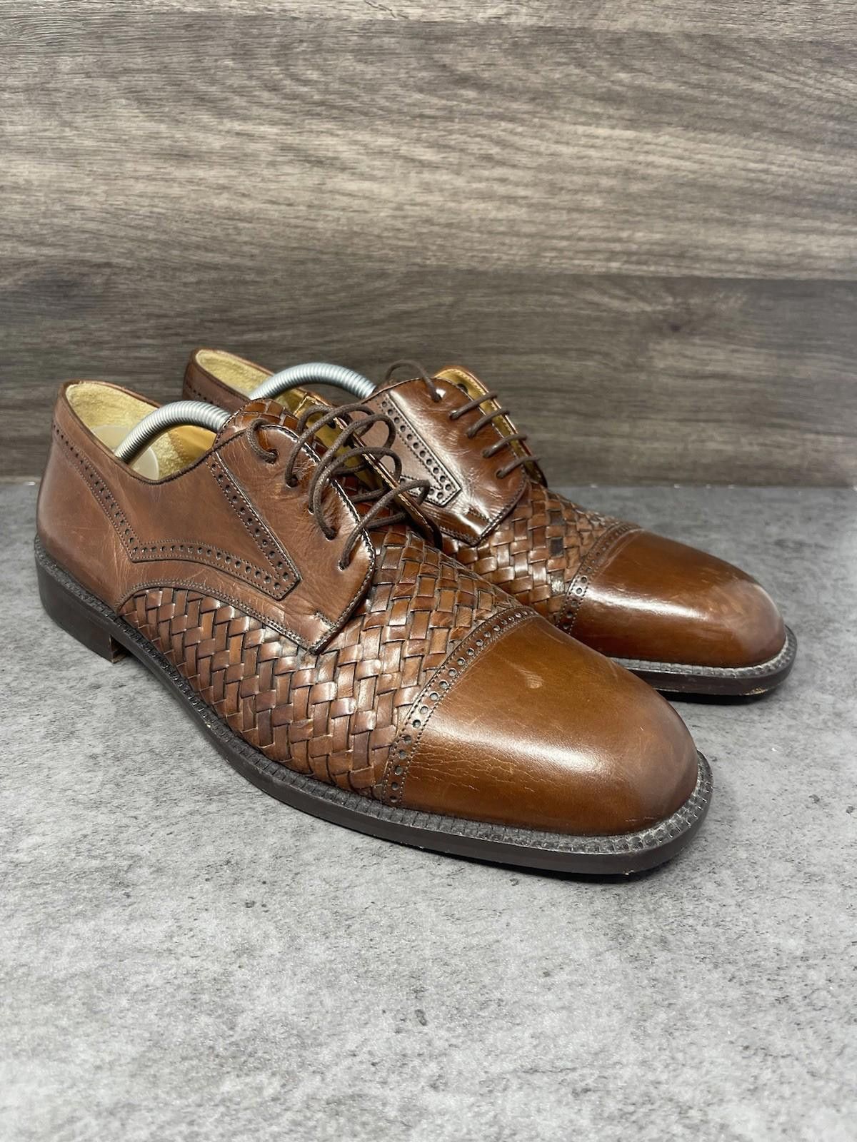 Mezlan Mezlan Shoes Mens Size 10.5 Valencia Brown Leather Size US 10.5 / EU 43-44 - 4 Thumbnail