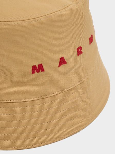Marni o1w1db10125 Size:OS/ Logo Bucket Hat in Beige Size ONE SIZE - 3 Thumbnail