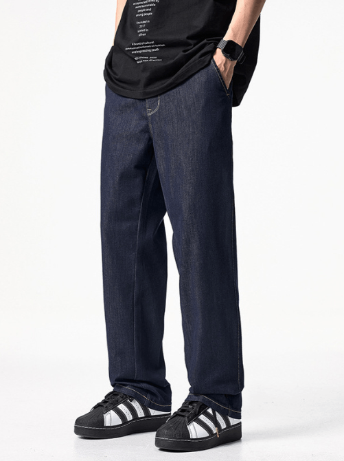 Japanese Brand × Jean Men's versatile elastic trendy clanfit high street jeans Size US 32 / EU 48 - 3 Thumbnail