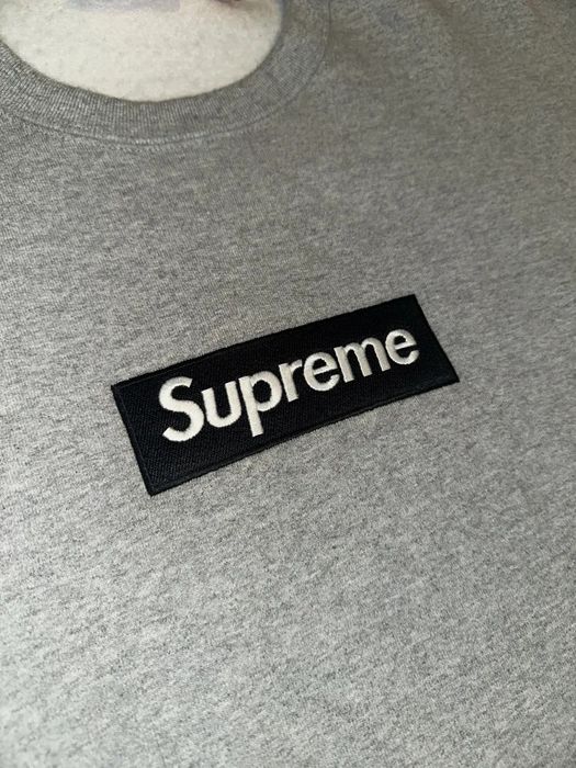 Supreme Supreme Box Logo Crewneck Heather Grey | Grailed