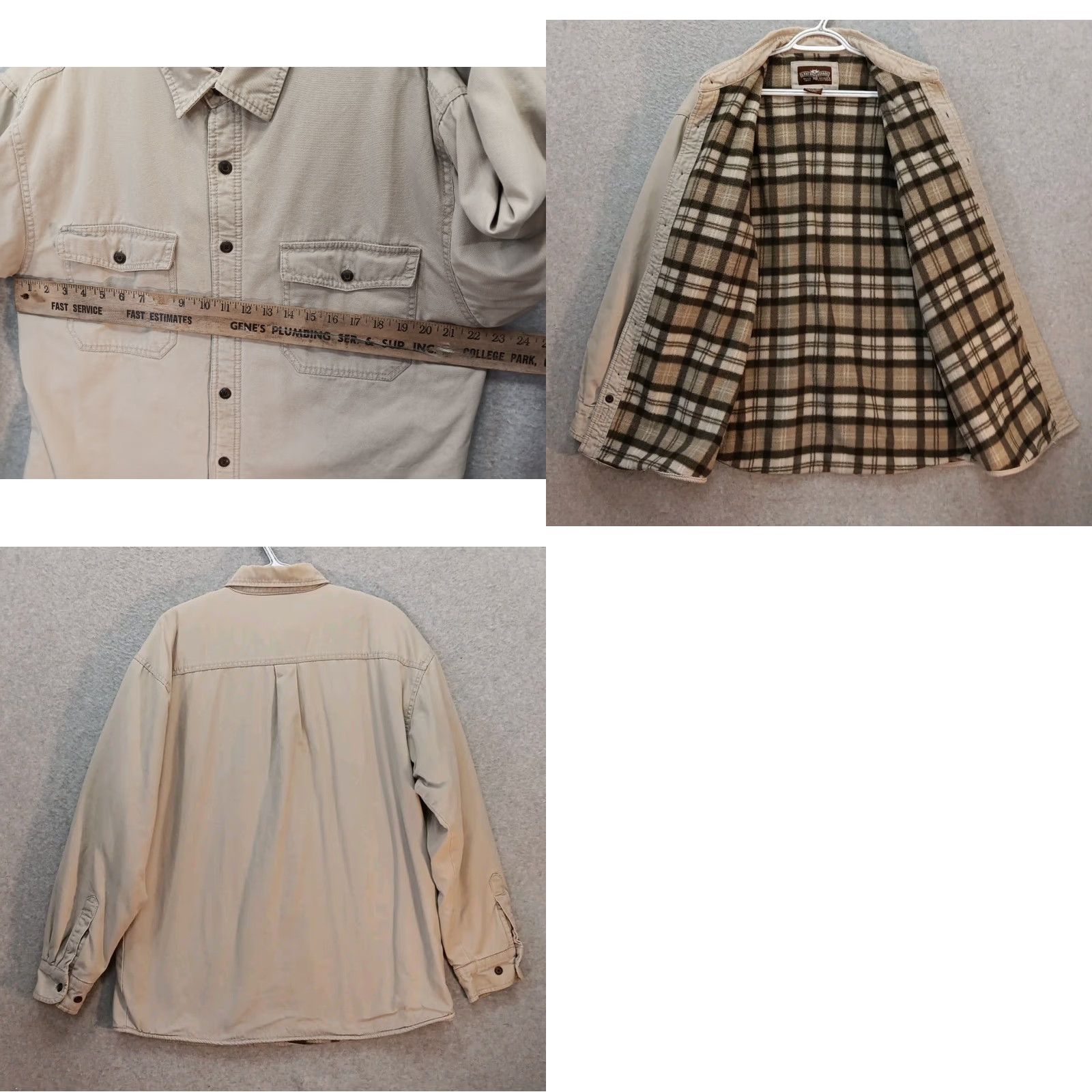 Vintage VINTAGE LEVIS Jacket Coat Men L Beige Bomber Lined Shacket Blanket Coat Size US L / EU 52-54 / 3 - 8 Thumbnail