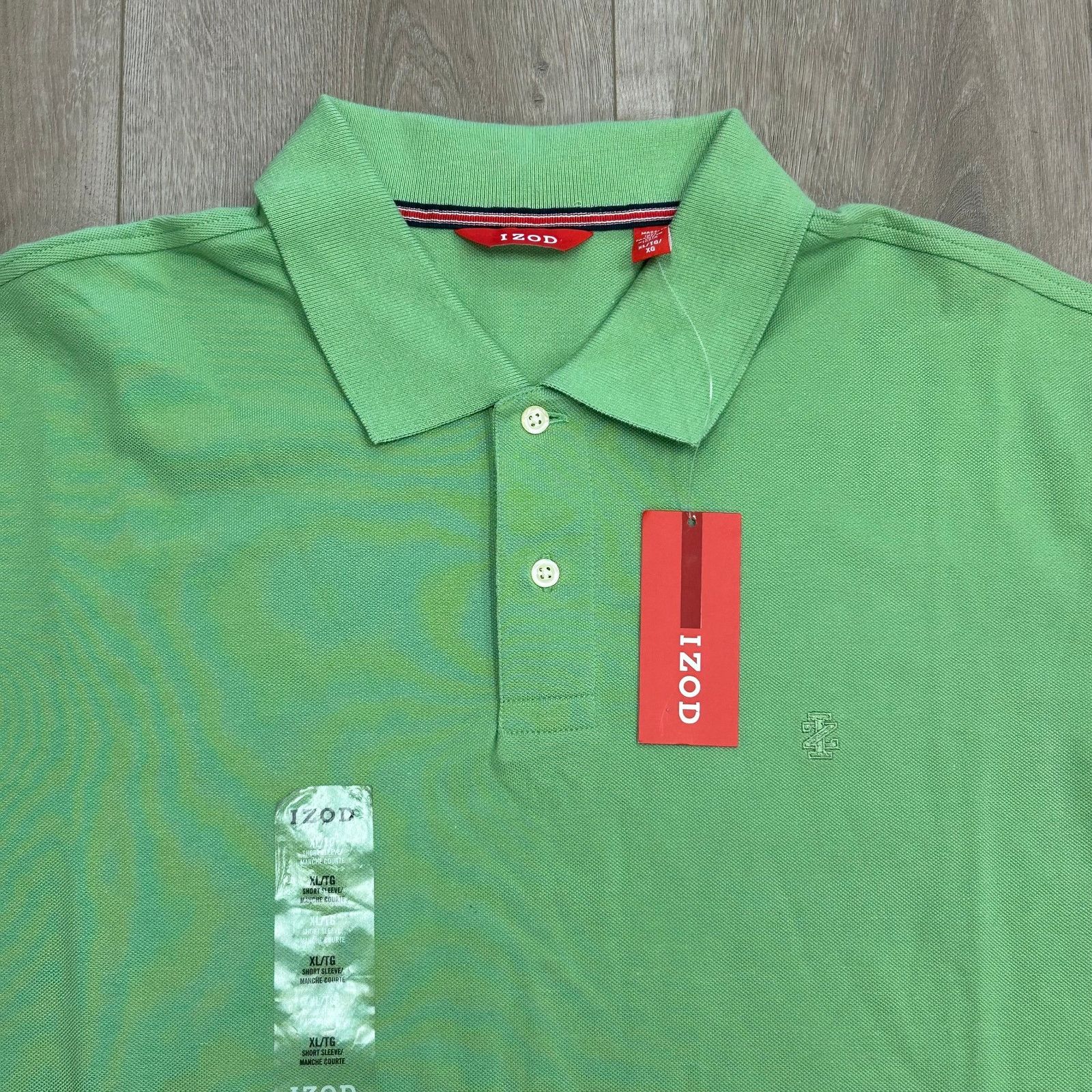 Izod IZOD men's short-sleeve green polo shirt size XL B8 Size US XL / EU 56 / 4 - 2 Thumbnail