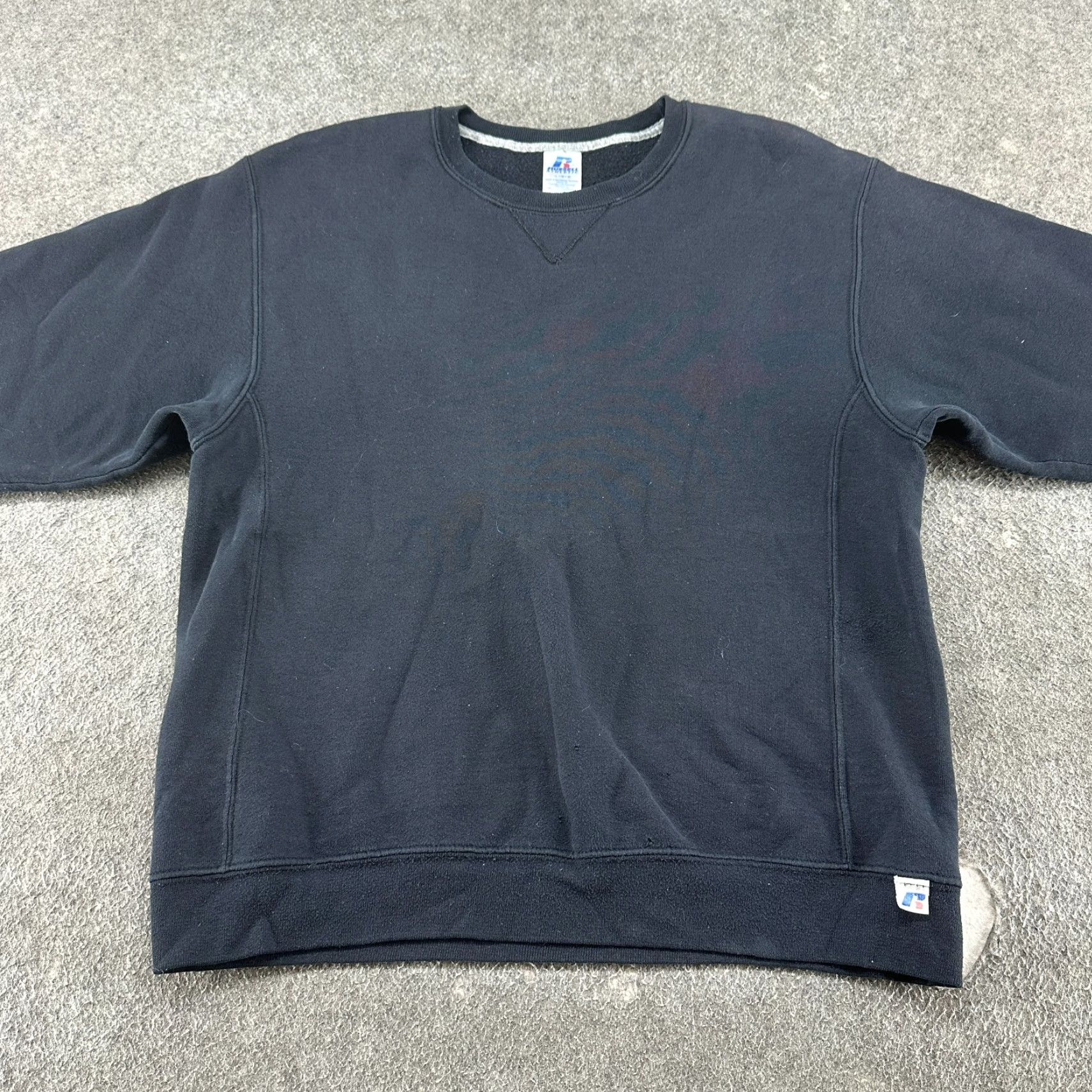 Russell Athletic VINTAGE Russell Sweatshirt Mens L Black Pullover Cotton Solid 90s Size US L / EU 52-54 / 3 - 2 Thumbnail