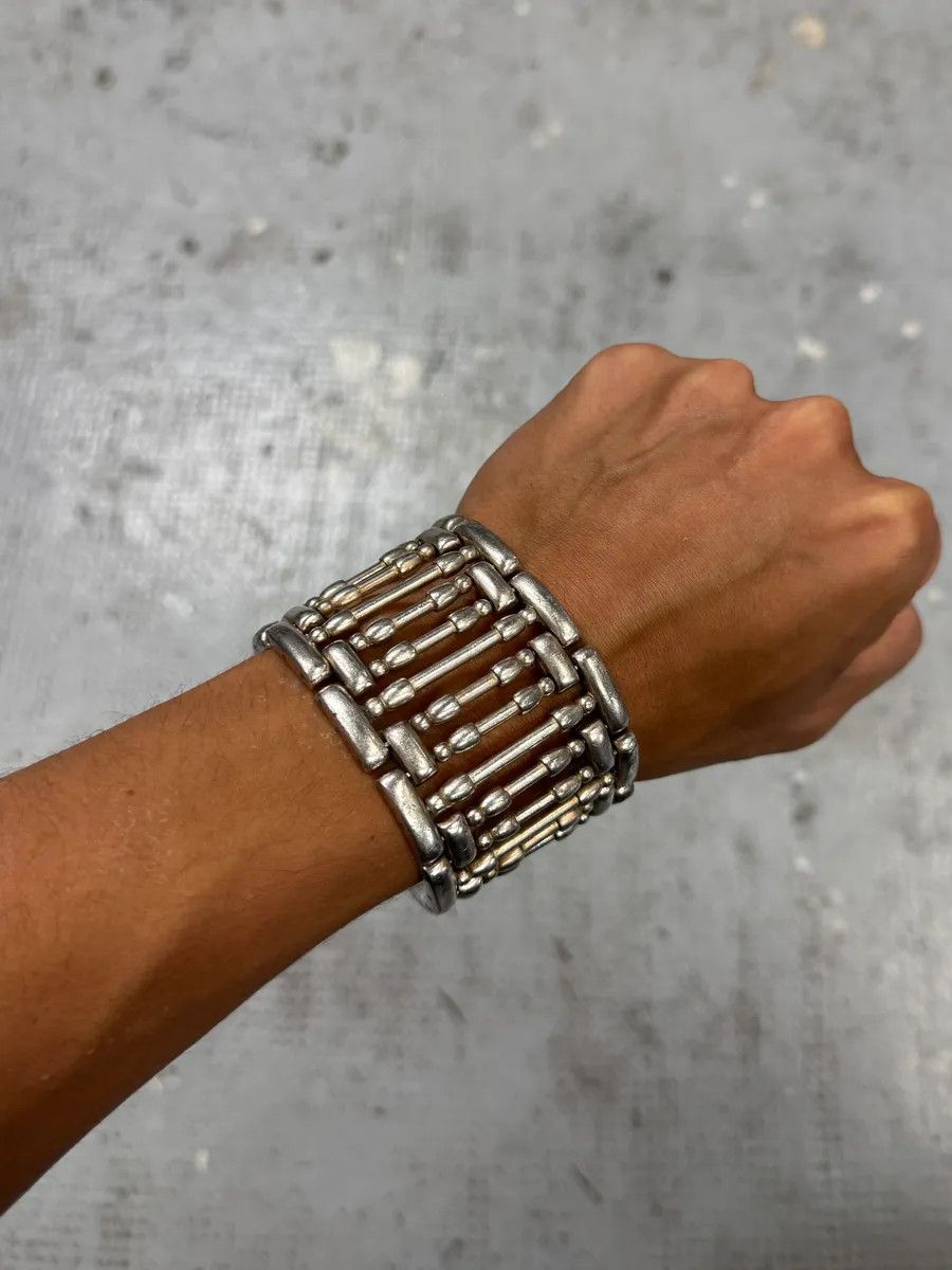 Jean Paul Gaultier 2000s Jean Paul Gaultier Roman Pillar Stainless Steel Bracelet Size ONE SIZE - 1 Thumbnail