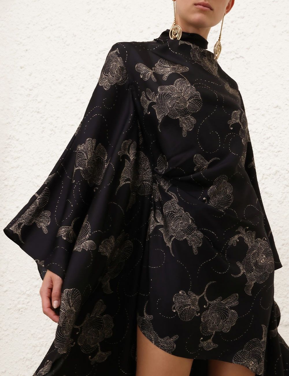 Zimmermann oc11z0825 Eden Draped Tunic Dress in Black Size XS / US 0-2 / IT 36-38 - 5 Thumbnail