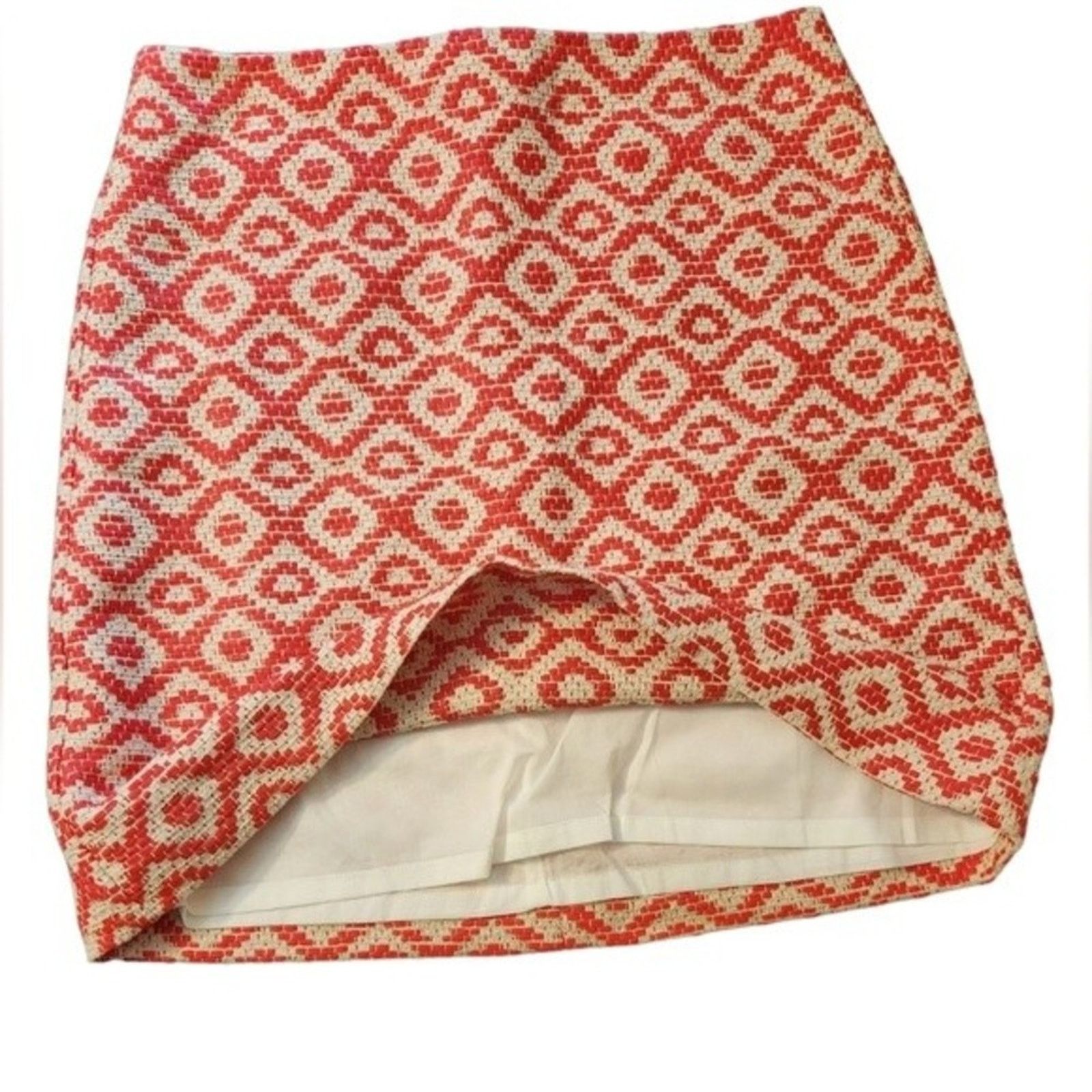 Loft NWOT Loft Geo Jacquard Metallic Shift Skirt 10L Long Size 32" / US 10 / IT 46 - 4 Thumbnail