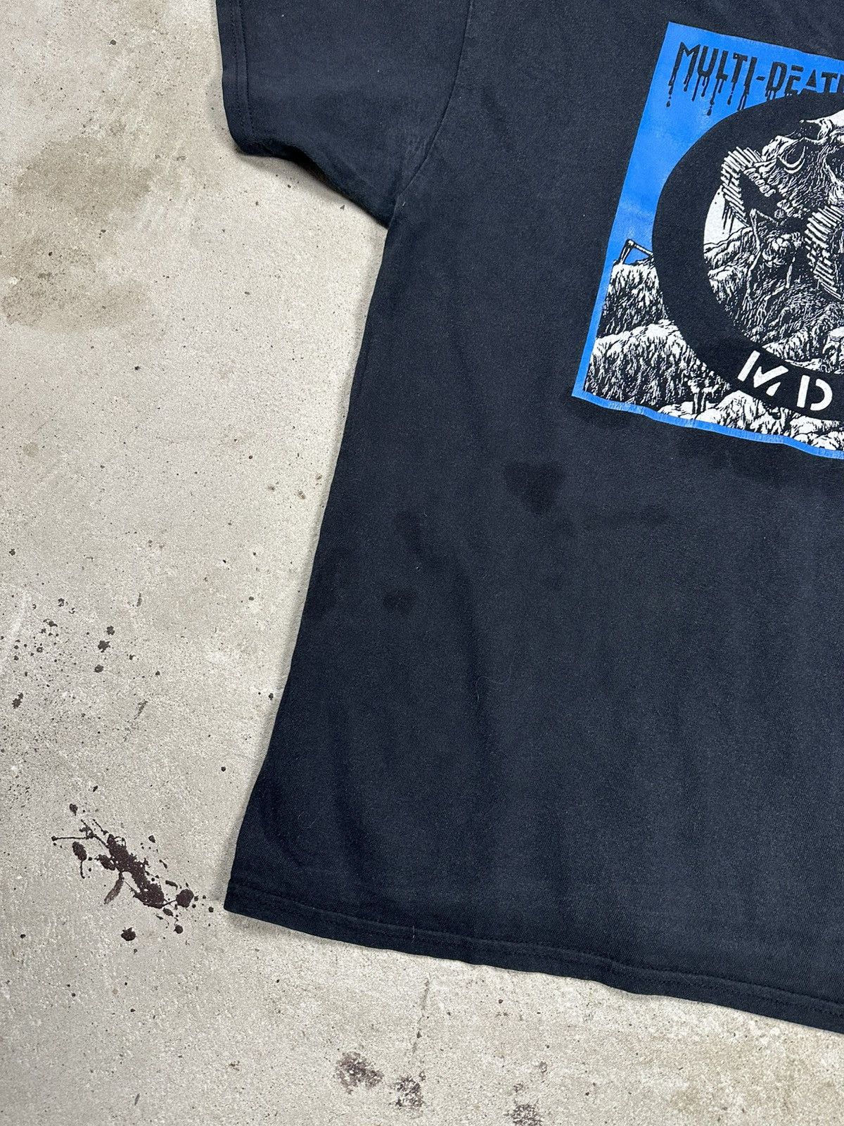 Band Tees × Vintage Vintage Multi Death Corporations MDC Trashed Black Tee Size US XL / EU 56 / 4 - 3 Thumbnail