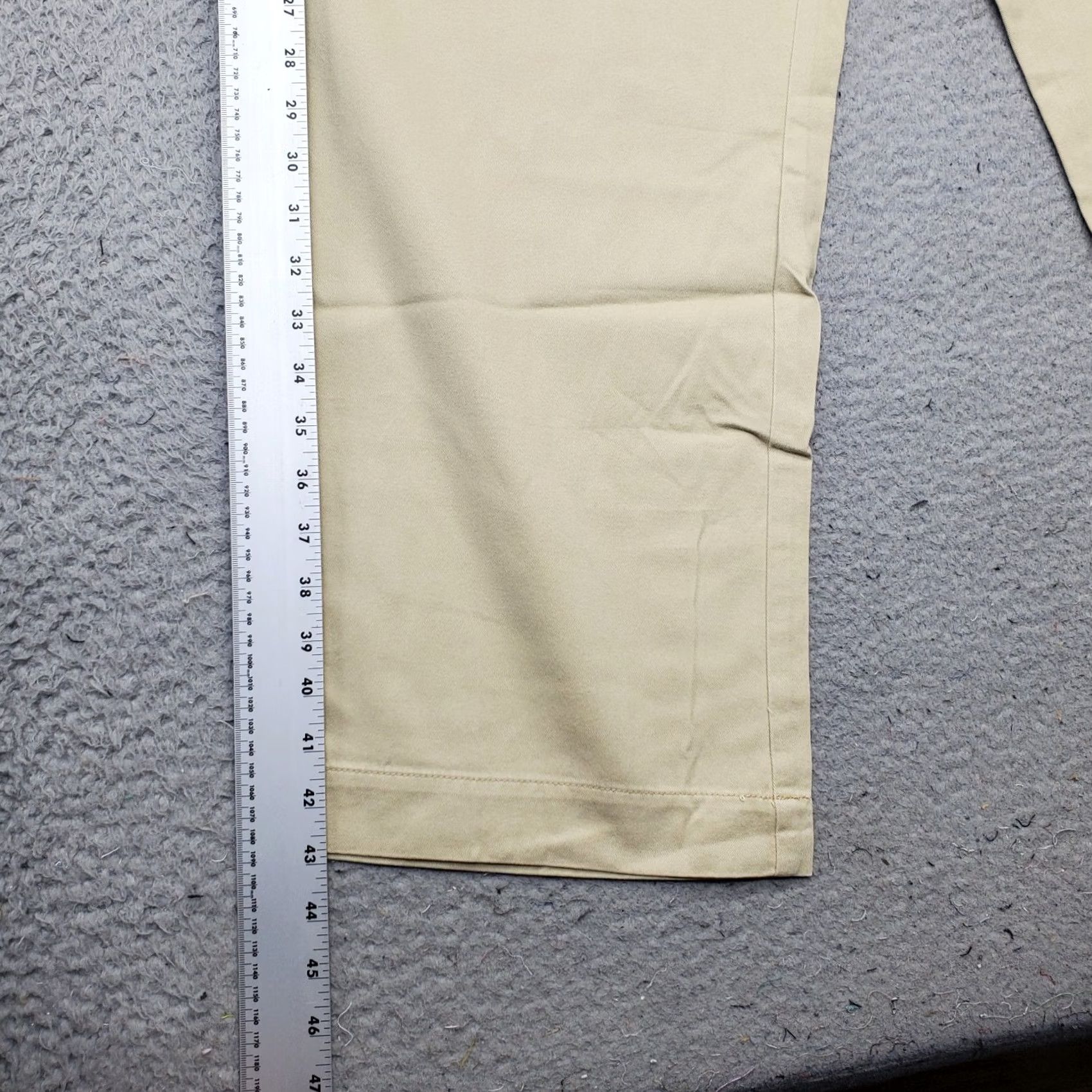 Vintage Venezia Chino Pants Womens 24 Tan Stretch Slightly Relaxed Fit Straight Leg Size 42" / US 20 - 3 Thumbnail