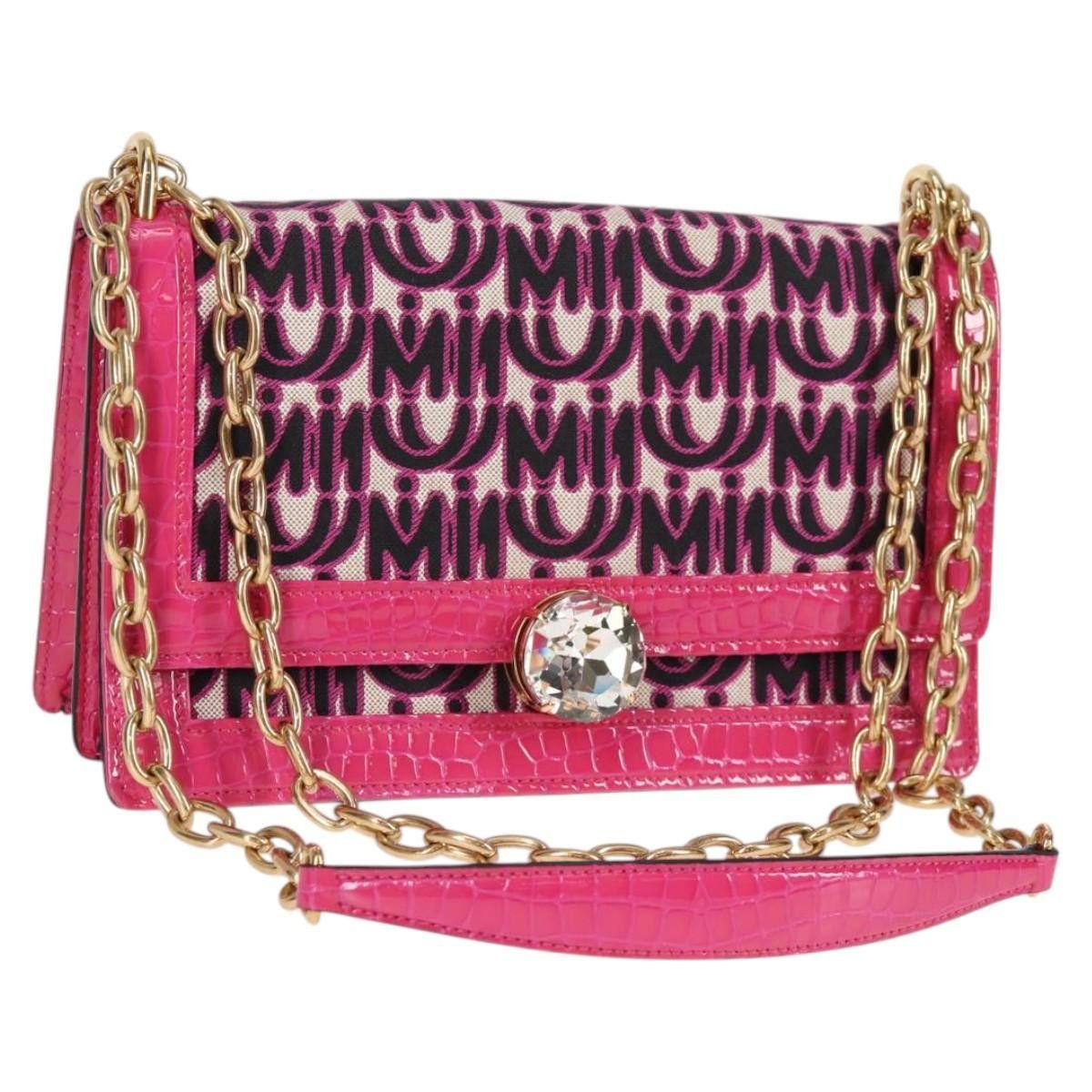 Miu Miu Miu Miu Chain Shoulder Bag Canvas Size ONE SIZE - 1 Thumbnail