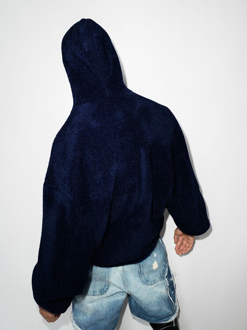 Balenciaga SS/21 Runway Fluffy BB Laurel Hoodie (Towel/Robe) Size US XS / EU 42 / 0 - 10 Thumbnail