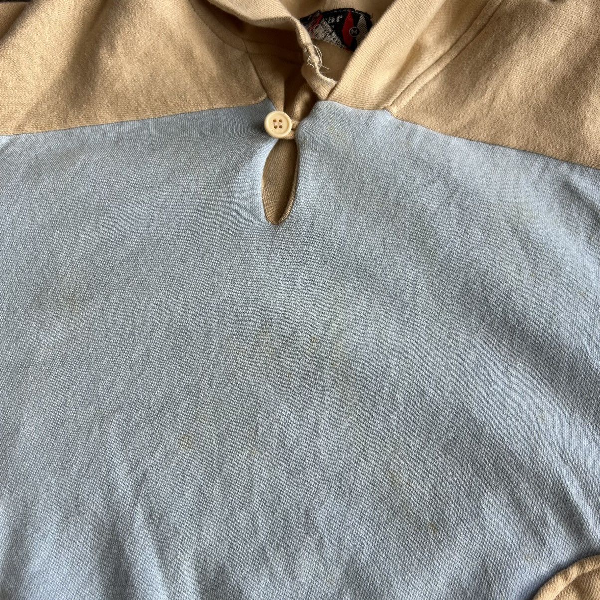 Other 70s Vintage Two-Tone Cream Light Blue Dunmar Collared Sweat Size US M / EU 48-50 / 2 - 7 Thumbnail