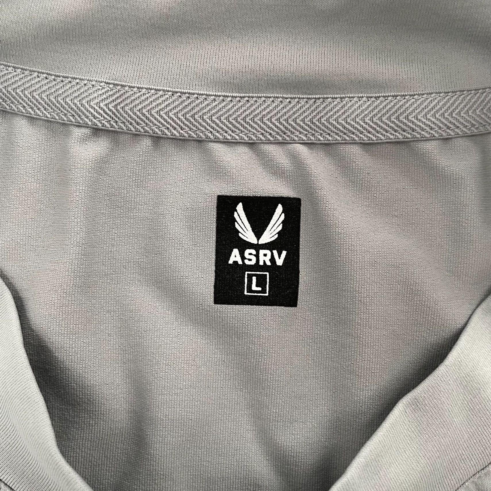 ASRV ASRV Shirt Adult Large Gray Tee Short Sleeve Crew Neck Logo Mens L Size US L / EU 52-54 / 3 - 6 Thumbnail