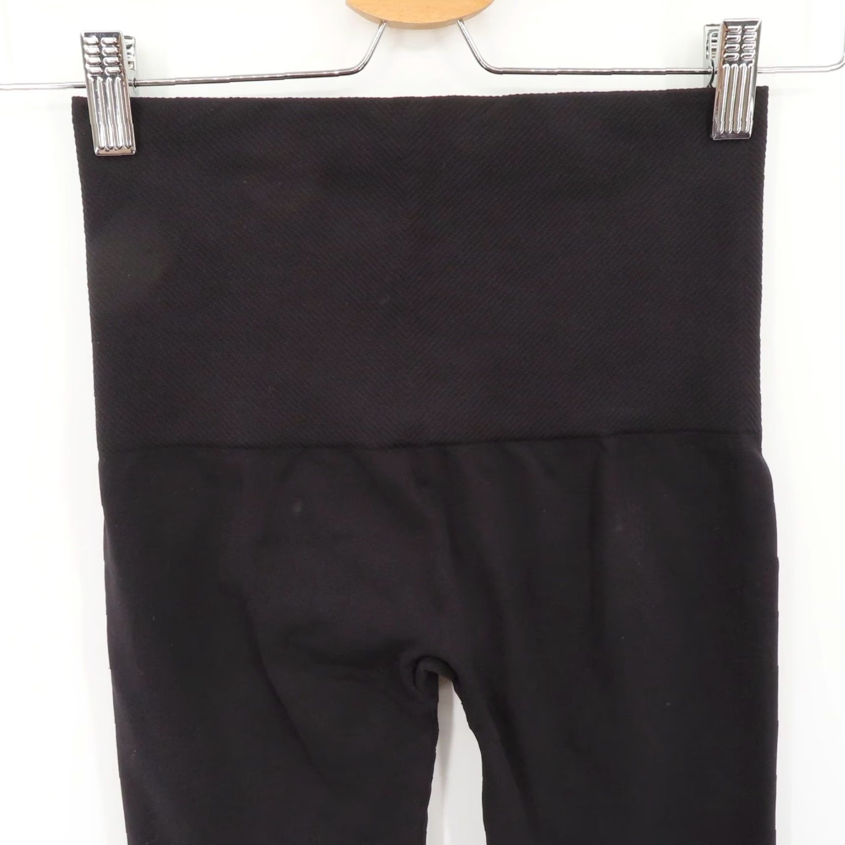 Spanx VINTAGE Assets Spanx Women Small Solid Black High Waist Leggings Pull On Casual Pants Size 28" / US 6 / IT 42 - 2 Thumbnail