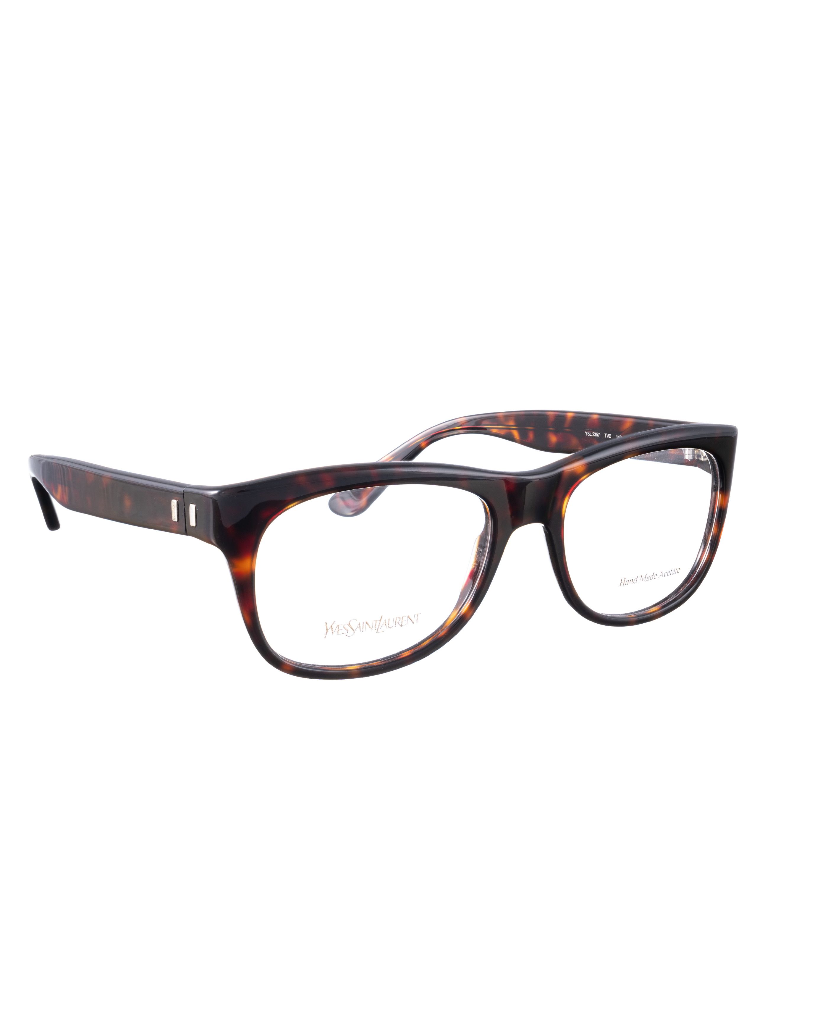 Saint Laurent Paris Yves Saint Laurent 00s Oversized Nerd Black Havana Glasses Size ONE SIZE - 2 Thumbnail