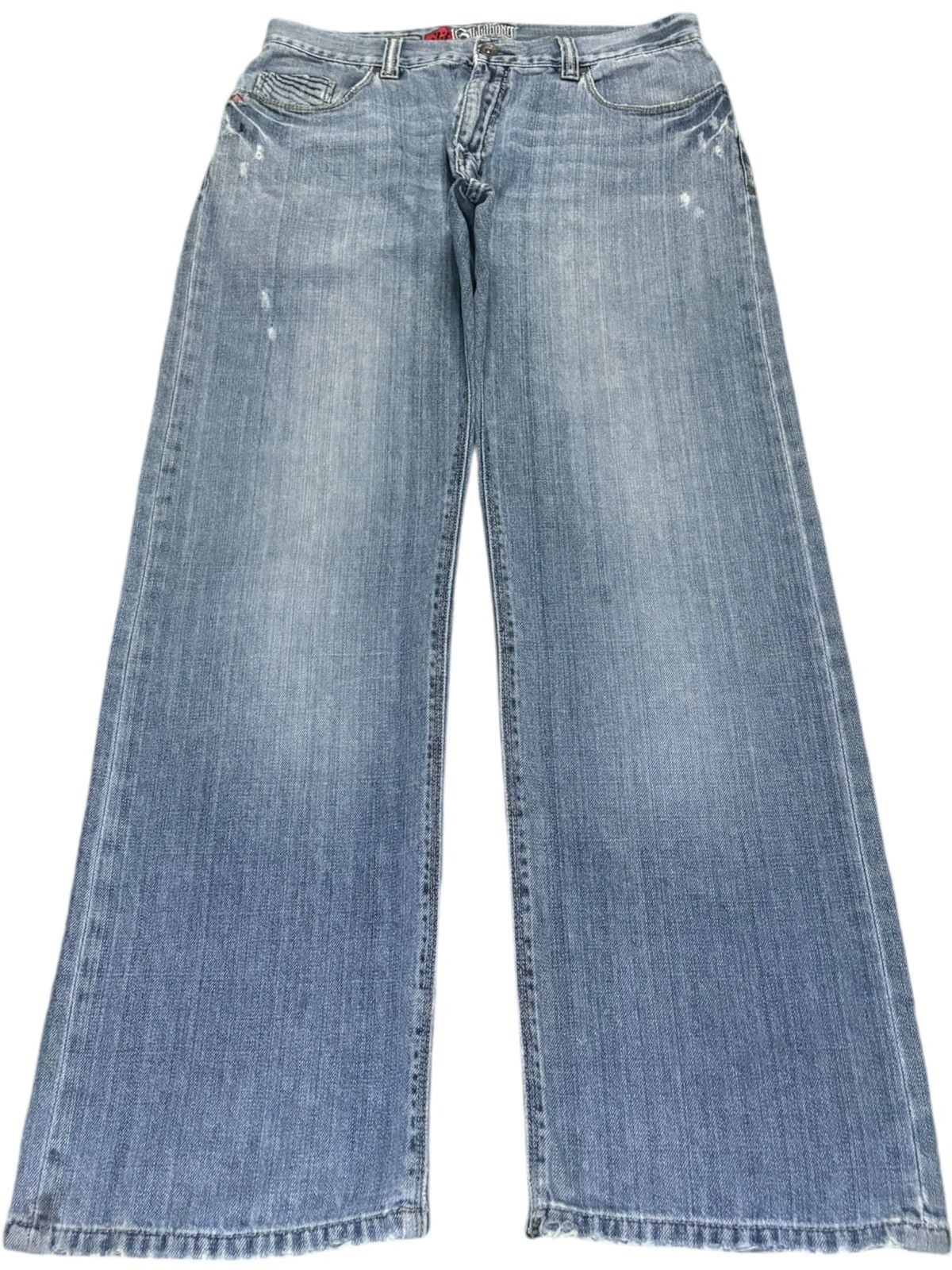 Japanese Brand Vintage Japanese Brand Blue Wash Distressed Baggy Jeans Size US 33 - 1 Thumbnail