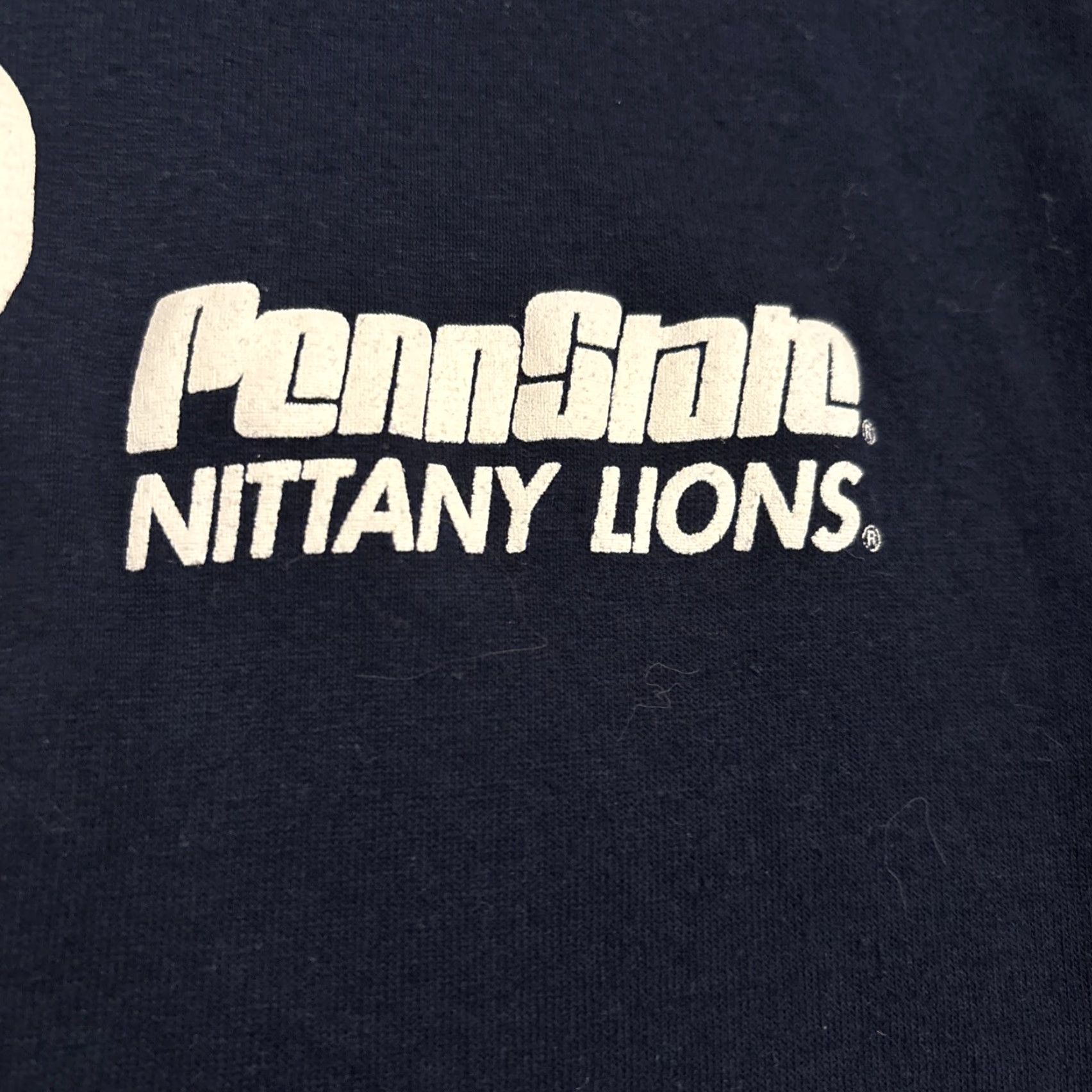 Penn VINTAGE Penn State Nittany Lions T-Shirt Blue 50/50 Crew Neck Short Sleeve Large USA 2 Sided Paw Print Mens Size US L / EU 52-54 / 3 - 2 Thumbnail