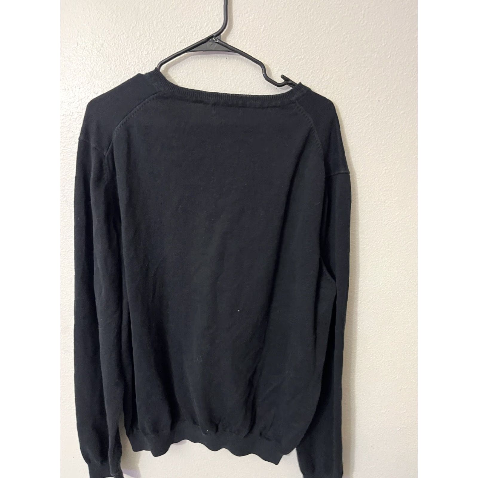 Van Heusen Van Heusen Flex V-Neck Black Cotton Blend Sweater XXL Size US XXL / EU 58 / 5 - 2 Thumbnail