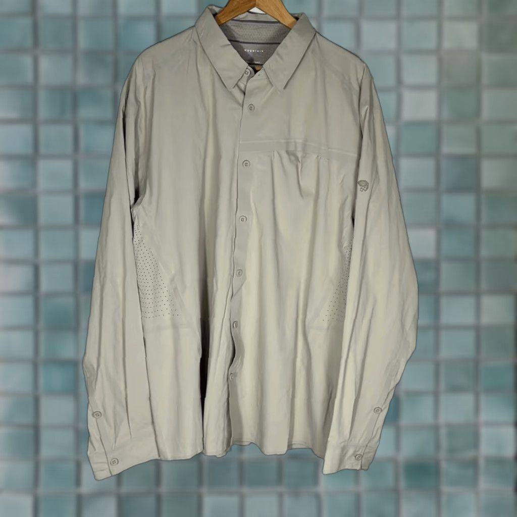Mountain Hardwear VINTAGE Mountain Hardwear Men's Fishing Vented Long Sleeve Shirt 2XL Tan Wick Q Men Size US XXL / EU 58 / 5 - 1 Thumbnail
