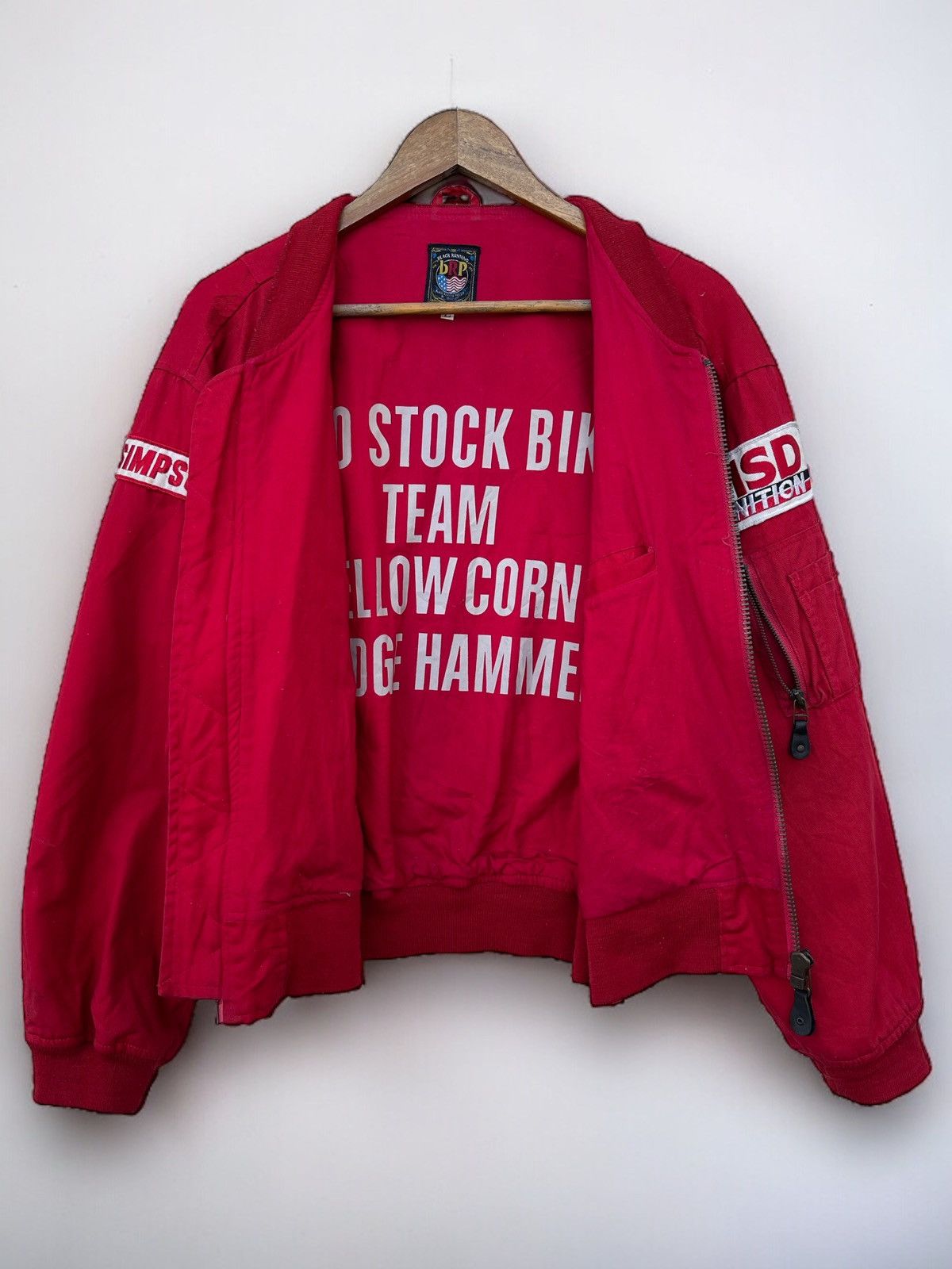 YELLOW CORN 🔥VINTAGE 90'S YELLOW CORN FULL PATCHES RACING BOMBER JACKET Size US L / EU 52-54 / 3 - 5 Thumbnail