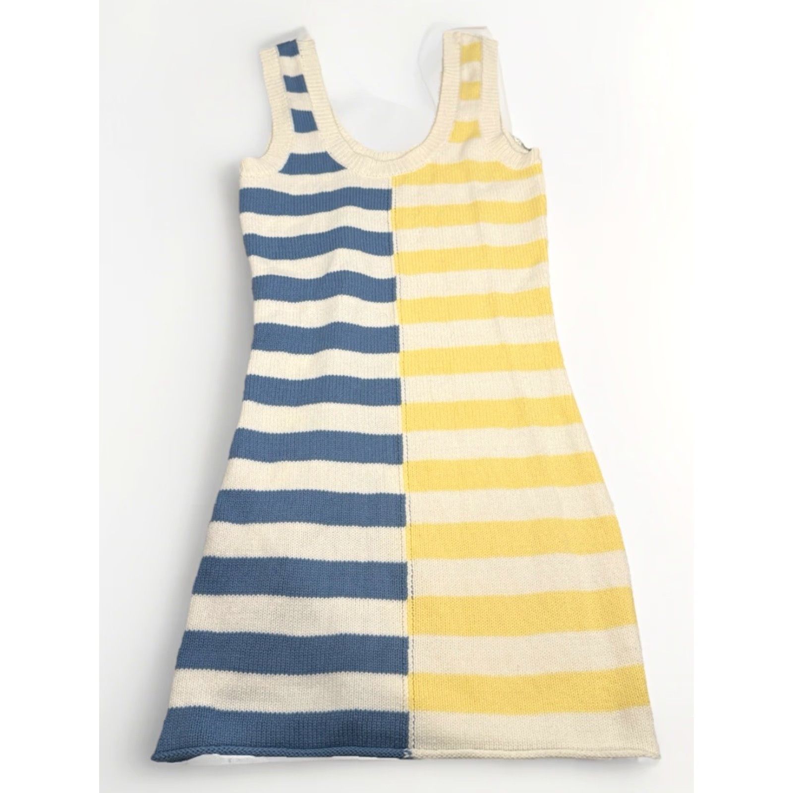 Staud STAUD Mini Seashore Striped Knit Dress Sz Small Size S / US 4 / IT 40 - 4 Thumbnail