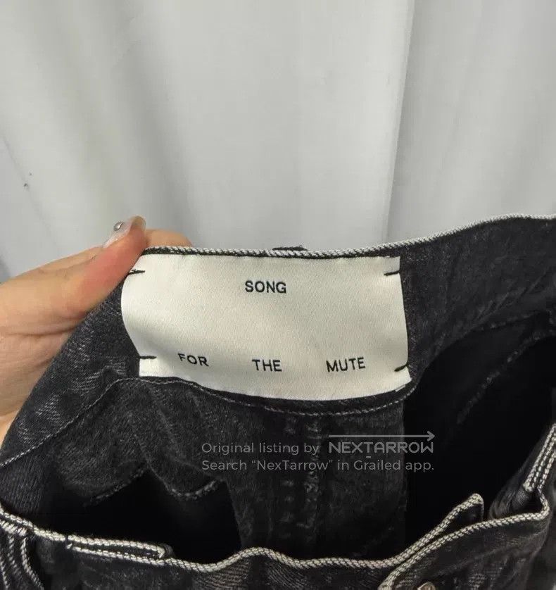 Song For The Mute Song For The Mute Black Washed Denim Pants Size US 32 / EU 48 - 4 Thumbnail