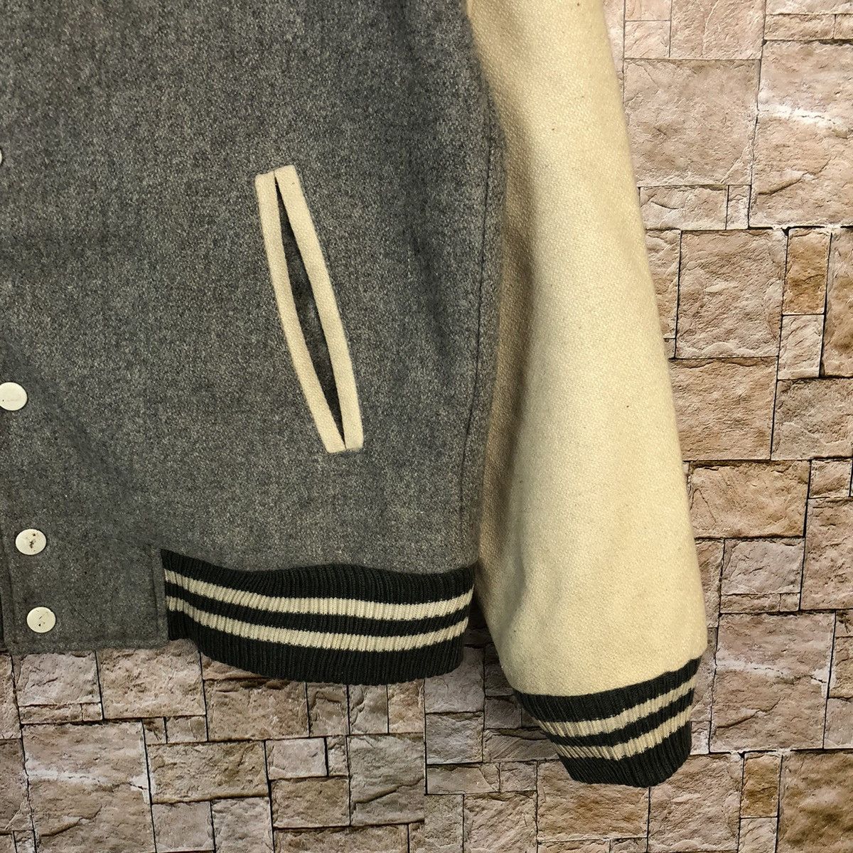 Japanese Brand Fair Mont Grey Bombers Jacket #A1096 Size US S / EU 44-46 / 1 - 8 Thumbnail
