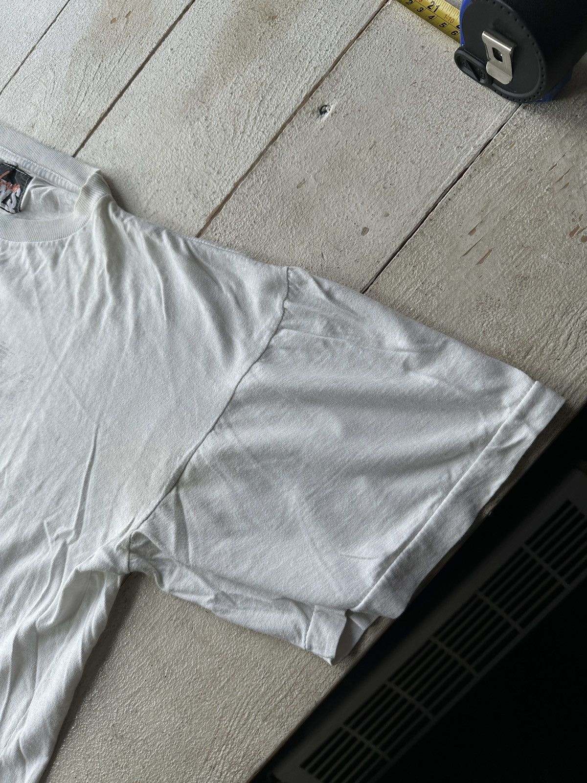 Vintage ARCHIVE 🚨 ELVIS PRESLEY SINGLE STITCH WHITE TEE BIG LOGO 80S Size US XL / EU 56 / 4 - 3 Thumbnail