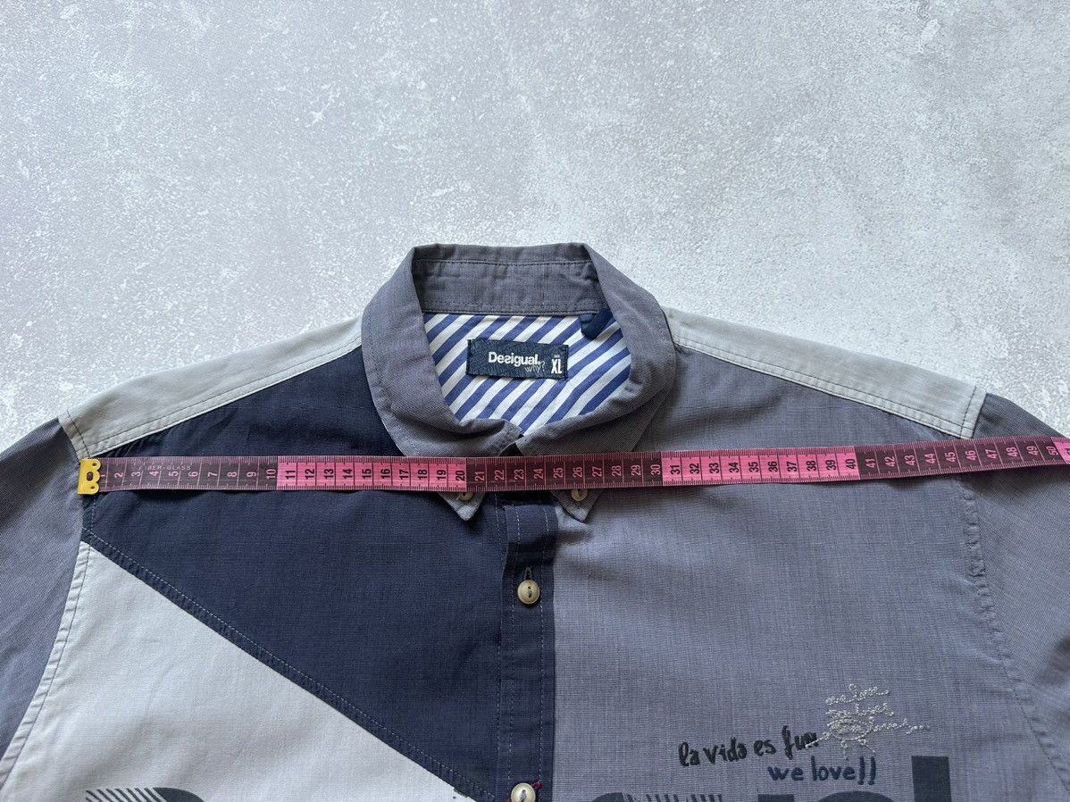 Desigual DESIGUAL Regular Fit Blue Check Plaid Long Sleeve Size XL Size US XL / EU 56 / 4 - 8 Thumbnail