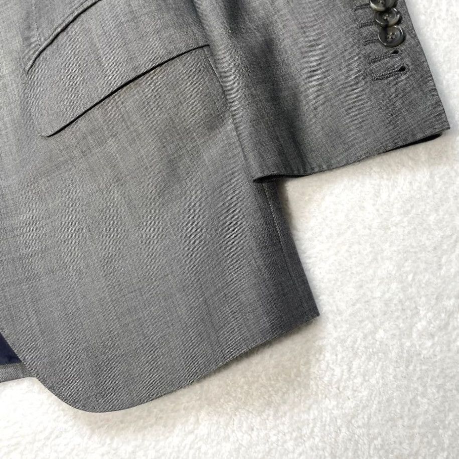 Suitsupply Suitsupply Suit Jacket Mens 46 Gray Wool Three-Button 2 Piece Single-Breasted Peak Lapel Black/Gray Check Vintage (if applicable) Mens Size 46R - 4 Thumbnail
