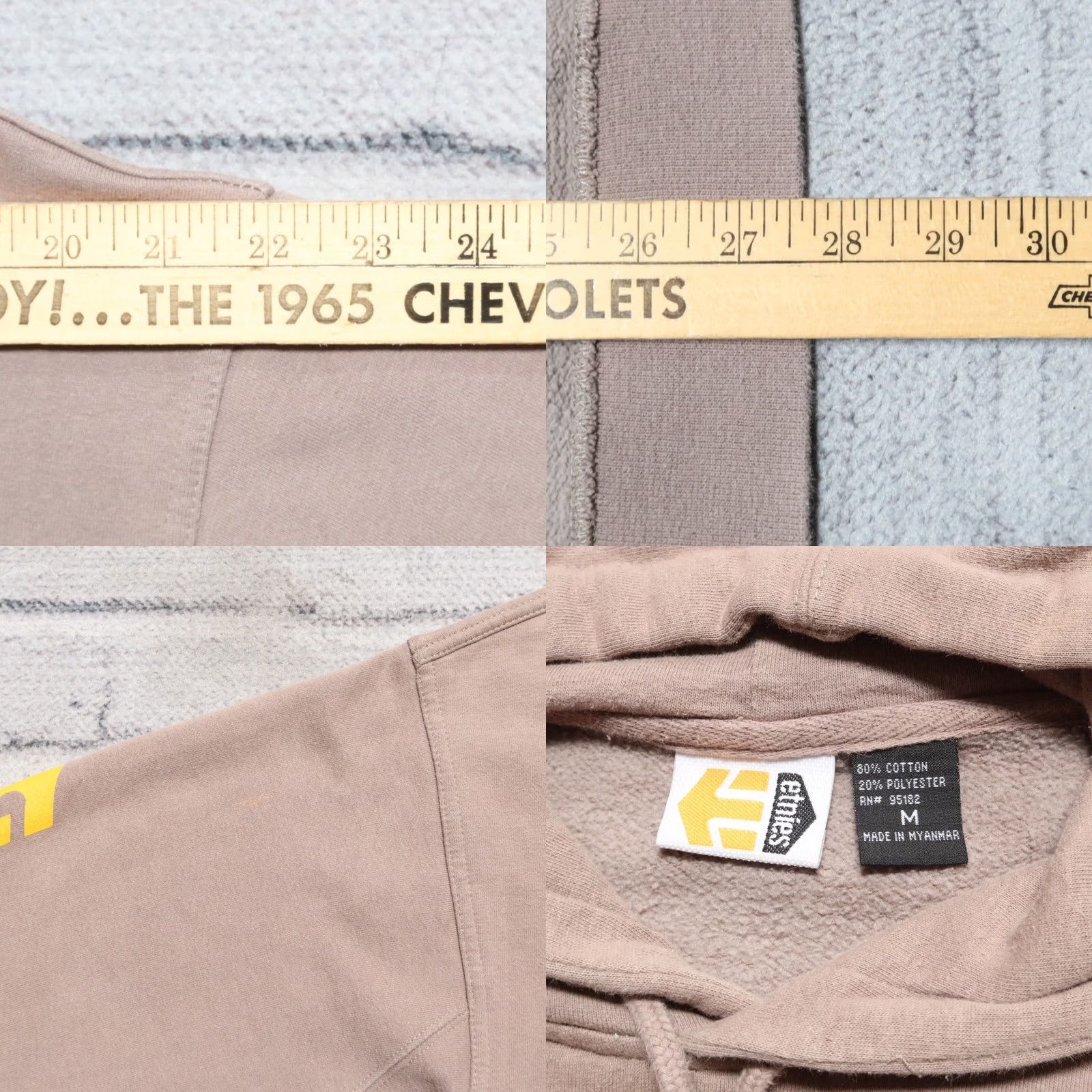 Etnies VINTAGE Etnies Logo Hoody Sweatshirt Shirt Mens M Tan Y2K 00s Skate Skateboard Size US M / EU 48-50 / 2 - 9 Thumbnail
