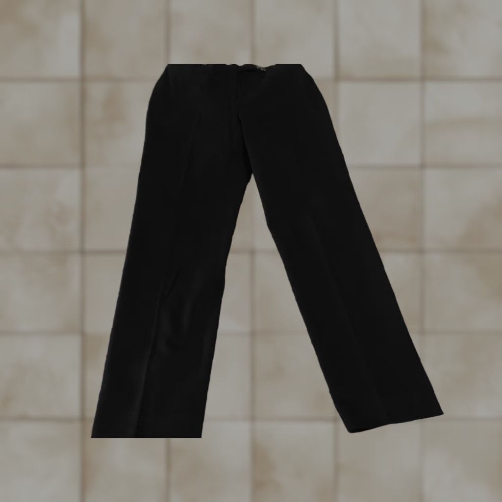 Ralph Lauren Lauren Ralph Lauren Dress Pants Womens 8P Black Straight Leg Work Career Trouser - Cotton Lyocell Flat Front Zip Casual Formal Dressy Men's? Size 30" / US 8 / IT 44 - 1 Thumbnail