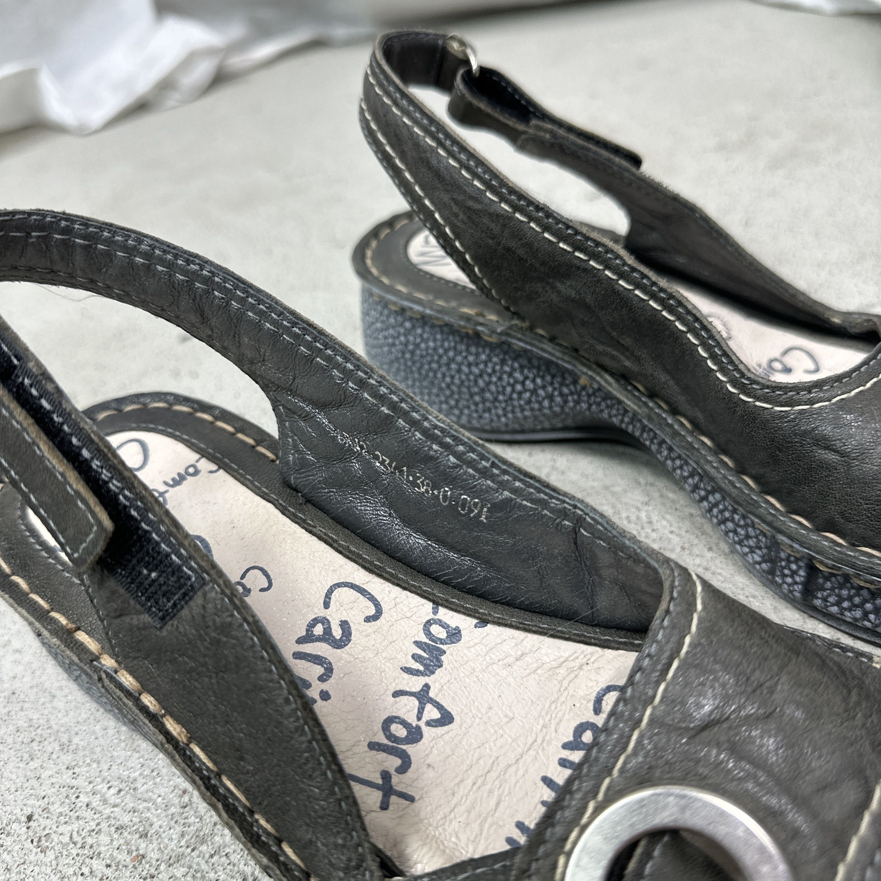 Vintage Vintage Avant Garde Grunge Leather Buckled Platform Y2K Size US 8 / IT 38 - 6 Thumbnail