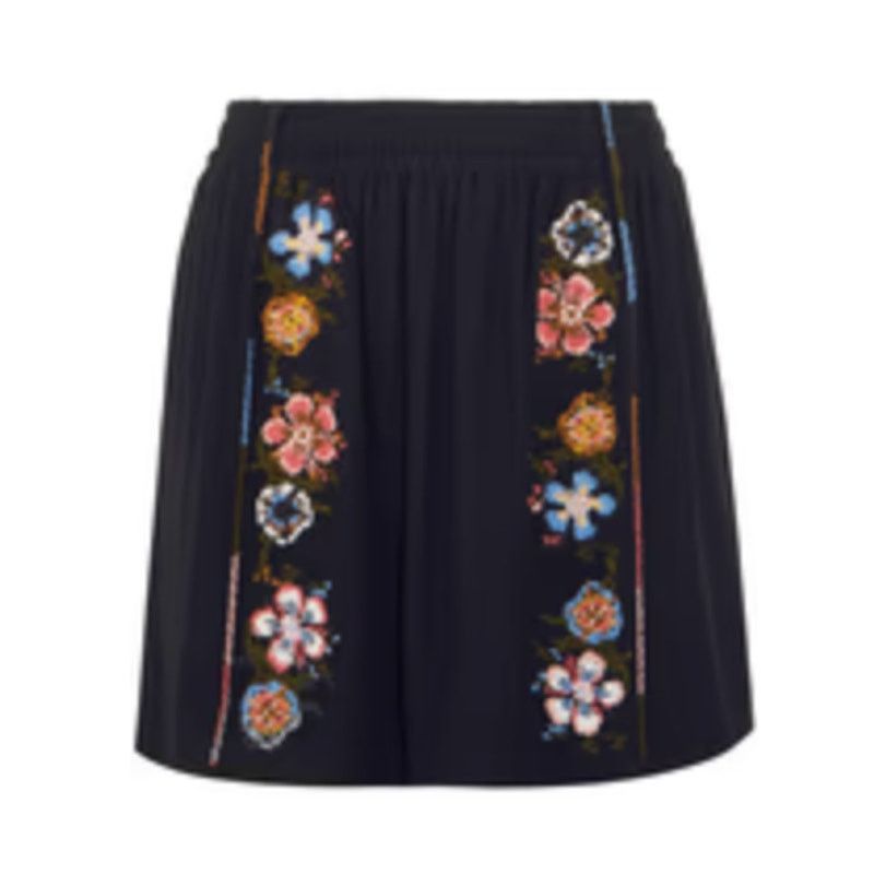 Chloe Chloe Embroidered crepe mini skirt navy size 8 Size 28" / US 6 / IT 42 - 1 Thumbnail