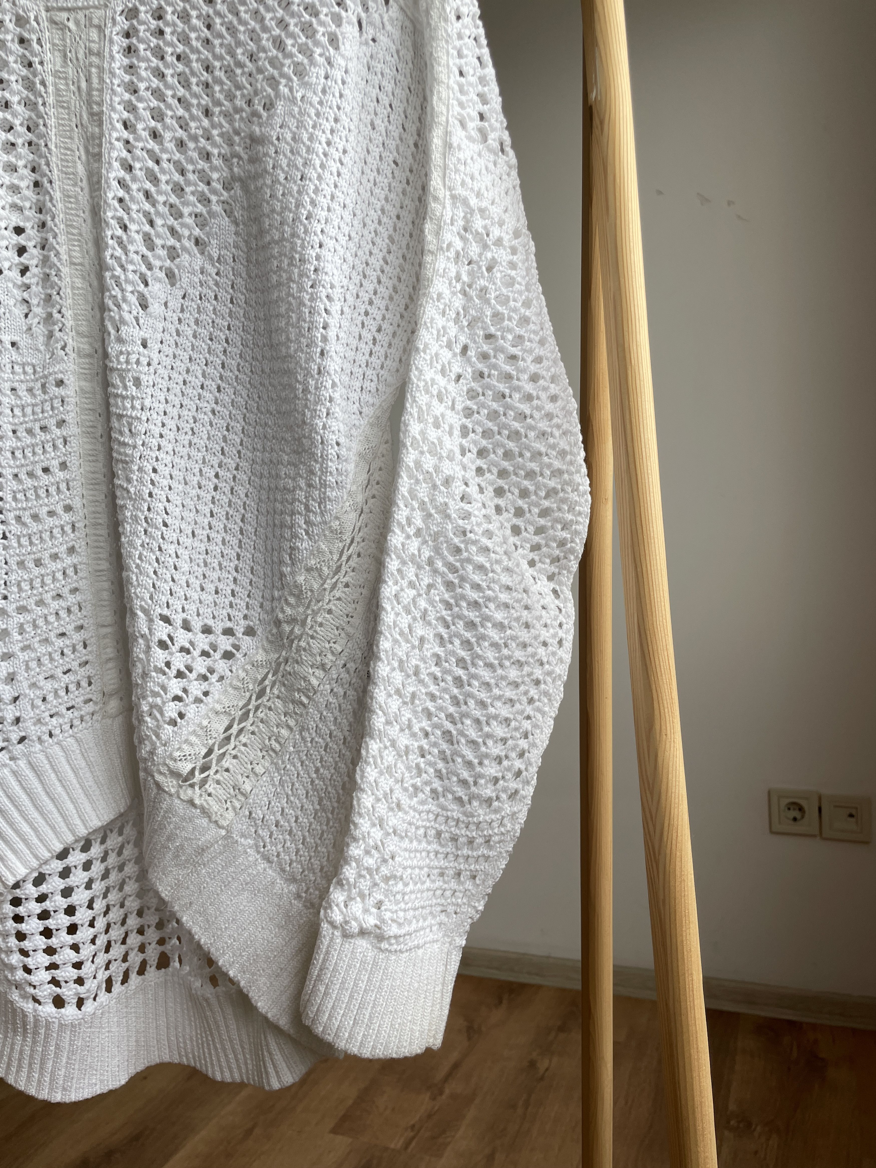 Maje Maje Mazet Crocheted Open Knit Cotton Sweater Size M / US 6-8 / IT 42-44 - 5 Thumbnail