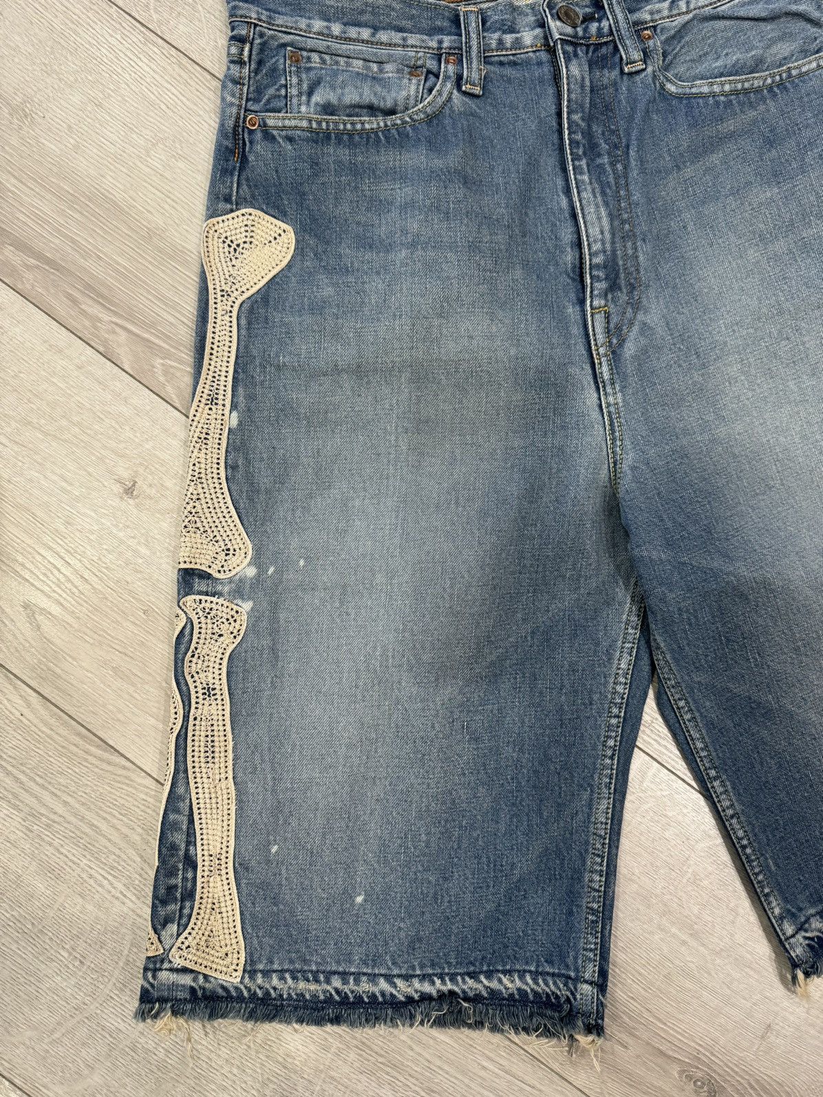 Kapital KAPITAL BONE DENIM SHORTS Size US 34 / EU 50 - 2 Thumbnail