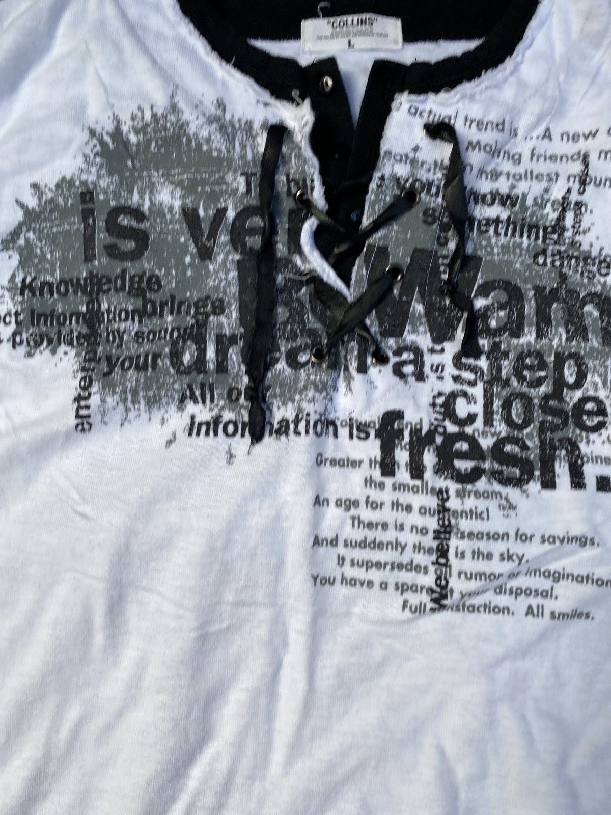 If Six Was Nine Collins Double Layer Gothic Punk Kmrii Style Tee Size US L / EU 52-54 / 3 - 4 Thumbnail