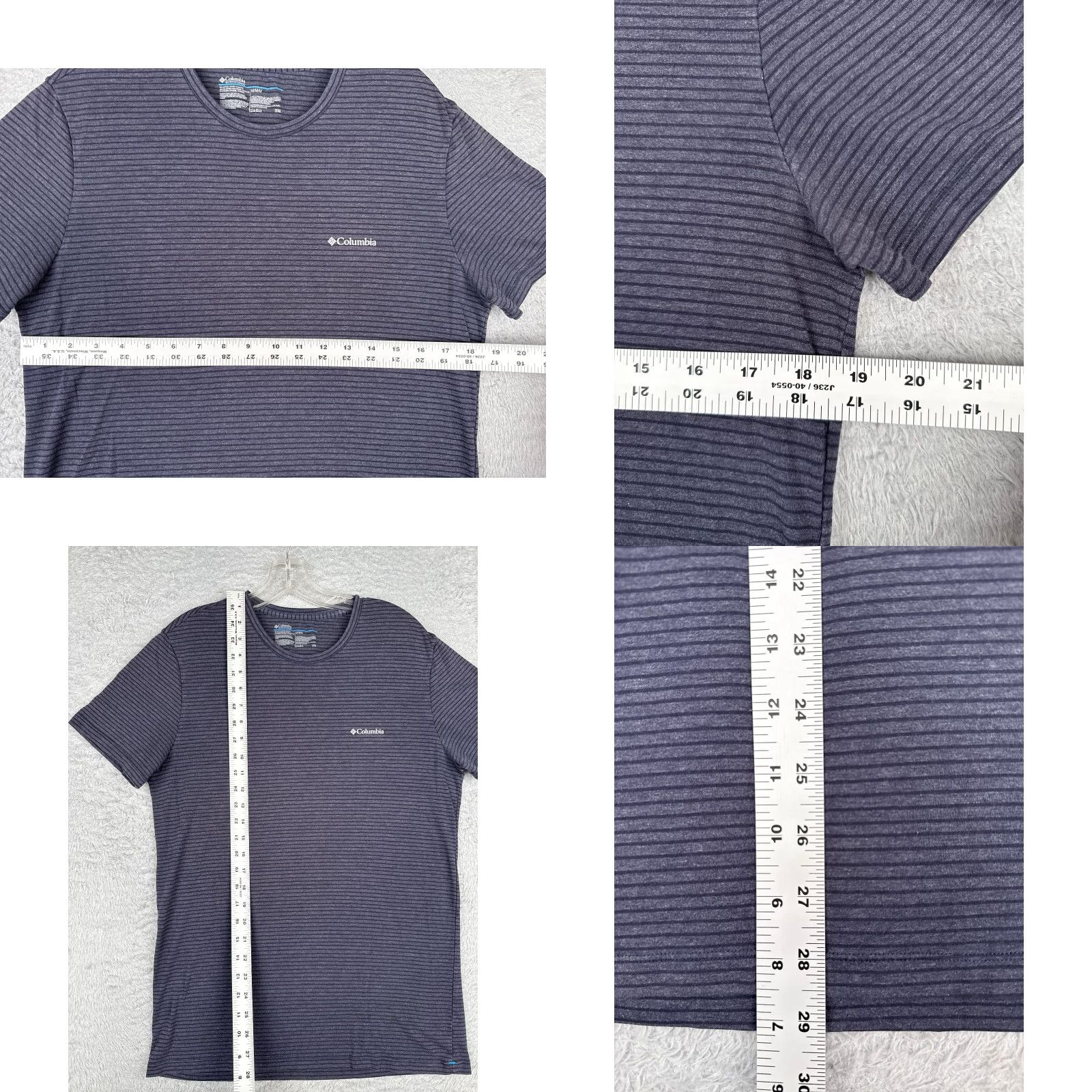 Vintage VINTAGE? No. Columbia Shirt Men Medium Blue Stripe Short Sleeve Crew Neck Cotton Blend Size US M / EU 48-50 / 2 - 8 Thumbnail