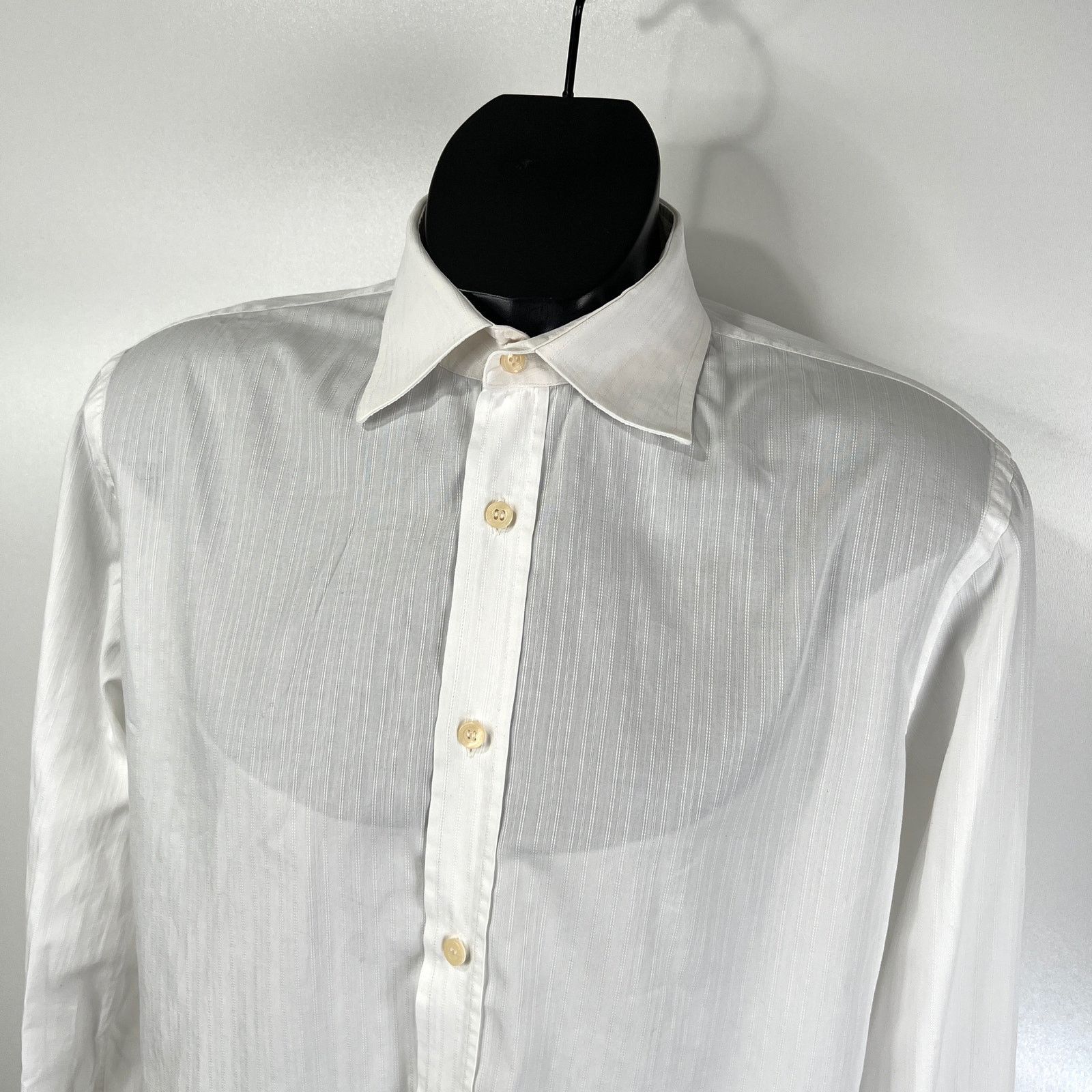 Paul Smith Paul Smith Long Sleeve Dress Shirt Contrast Floral Cuffs Size US XXL / EU 58 / 5 - 2 Thumbnail