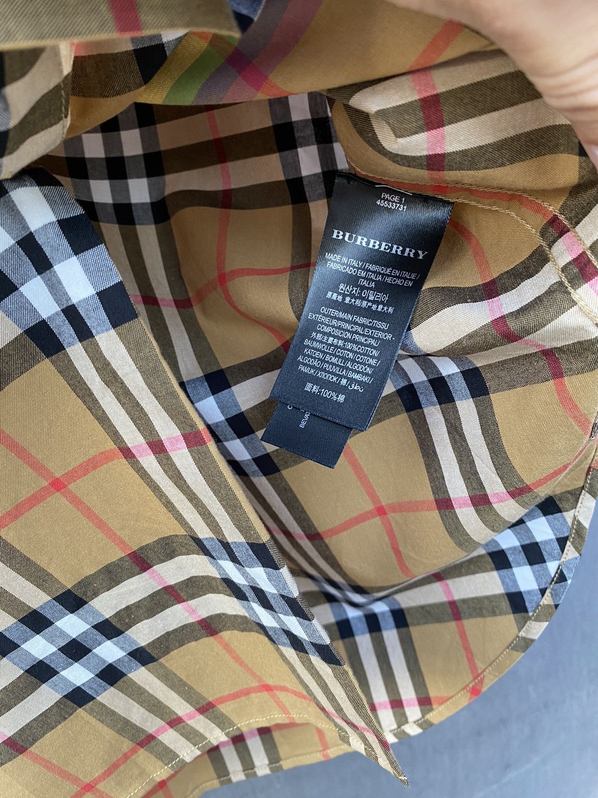 Burberry Burberry Rainbow Nova check shirt size L Size US L / EU 52-54 / 3 - 5 Thumbnail