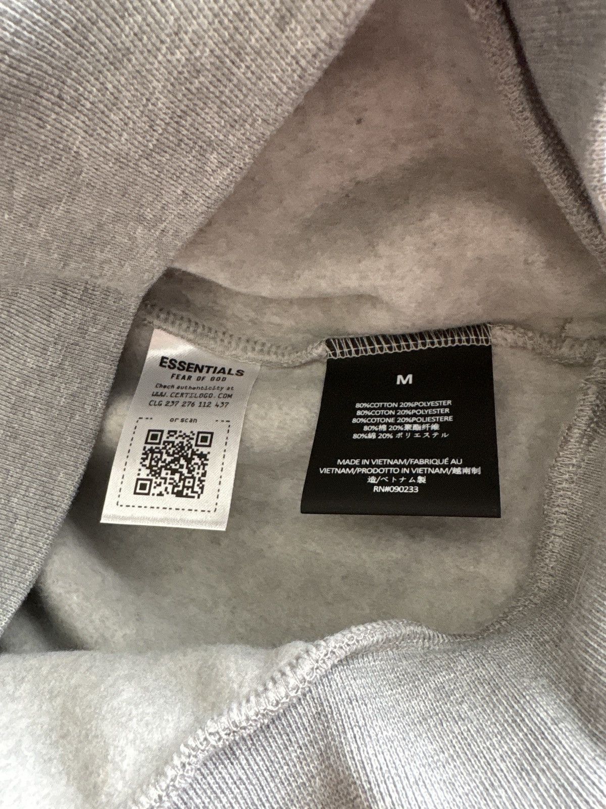 Essentials Grey essential hoodie Size US M / EU 48-50 / 2 - 4 Thumbnail
